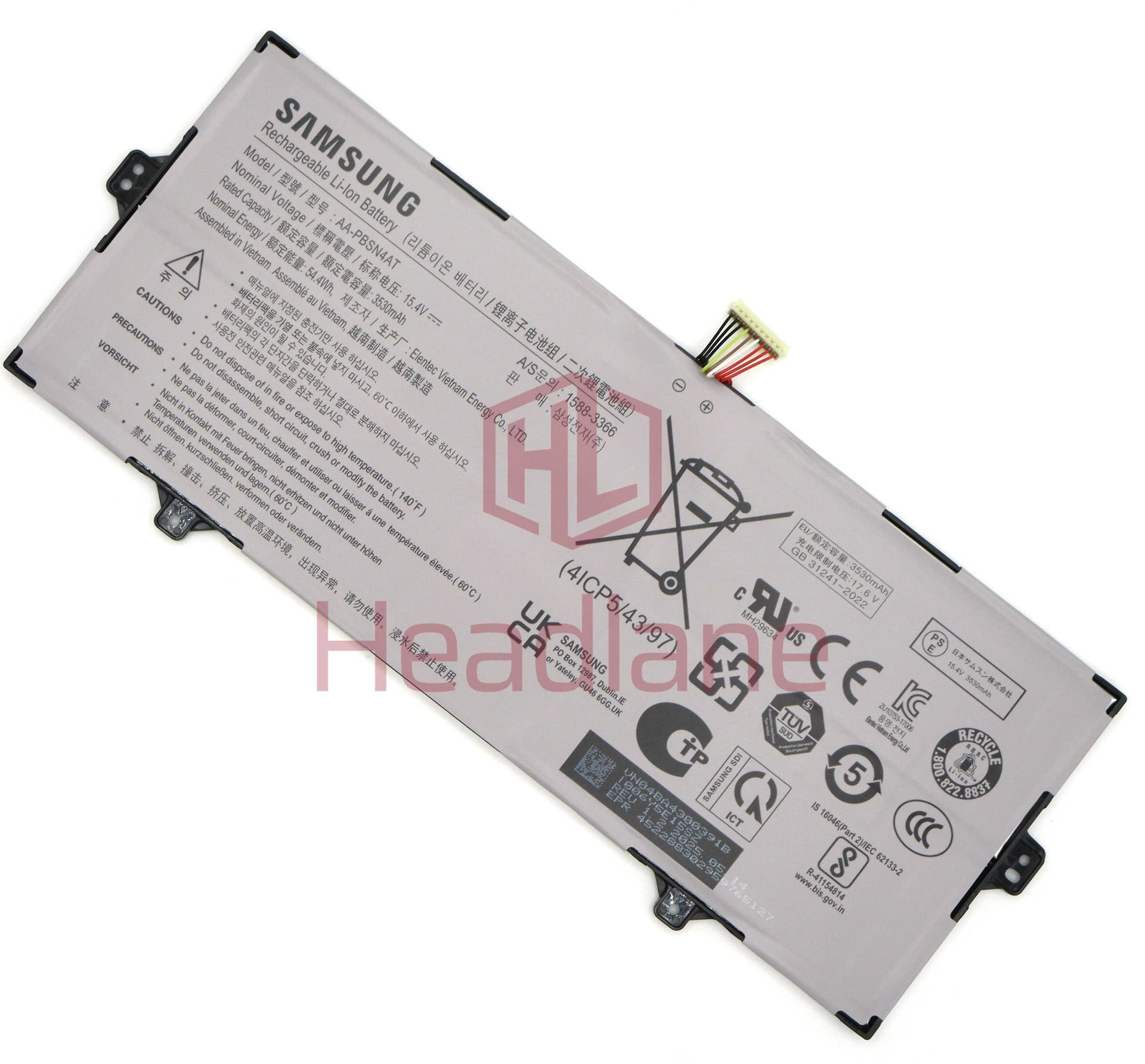 Samsung NP750XDA NP750XGJ NP750XGK NP750XGL NP754XGK NP755XDA Galaxy Book 15"/ Book4 15.6" / Book 4G LTE 15.6" AA-PBSN4AT 3530MaH 54.4Wh Battery - BA43-00391B