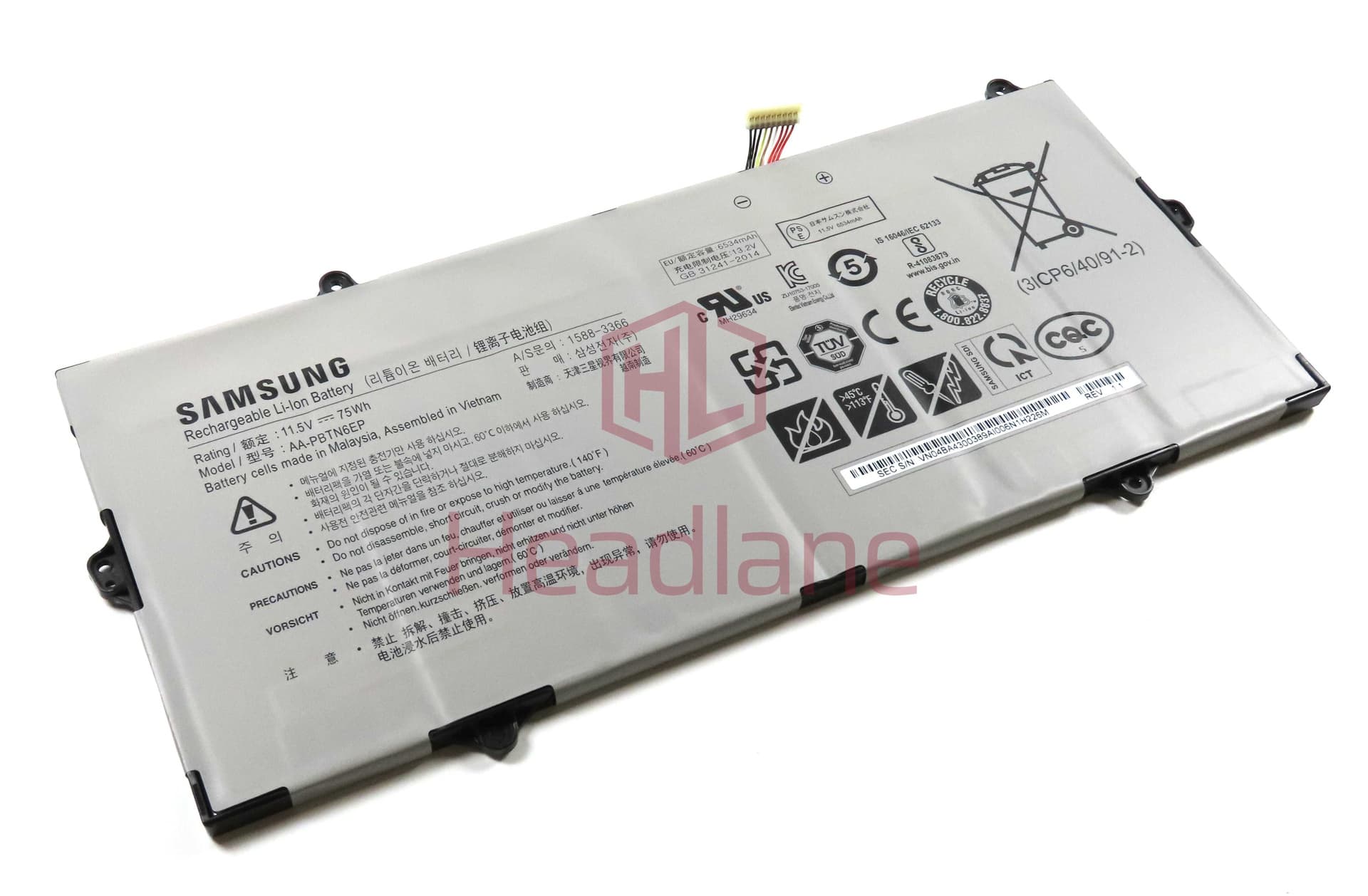 Samsung NP900X5T NP900X3T Notebook 9 AA-PBTN6EP 75Wh Internal Battery - BA43-00389A - Samsung Replacement Part