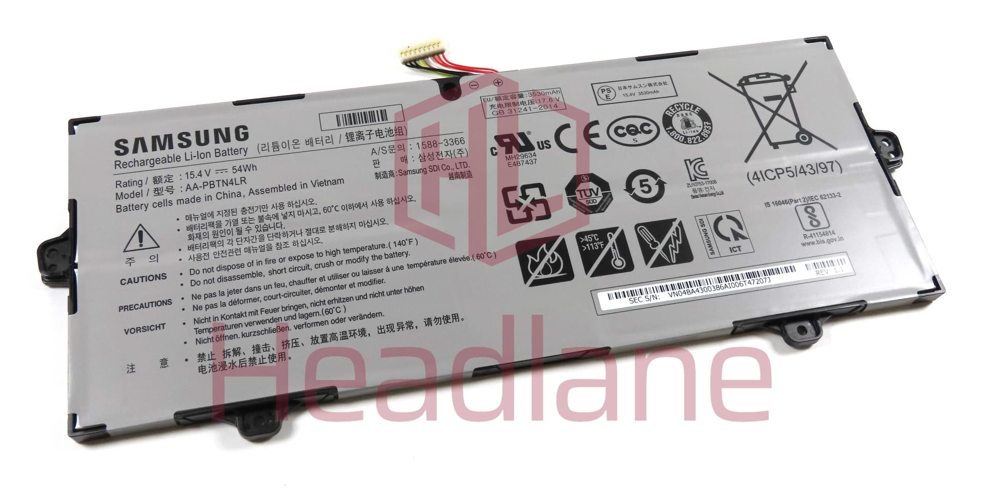 Samsung NP940X5M Notebook 9 Pro 15" AA-PBTN4LR 54Wh Internal Battery - BA43-00386A - Samsung Replacement Part