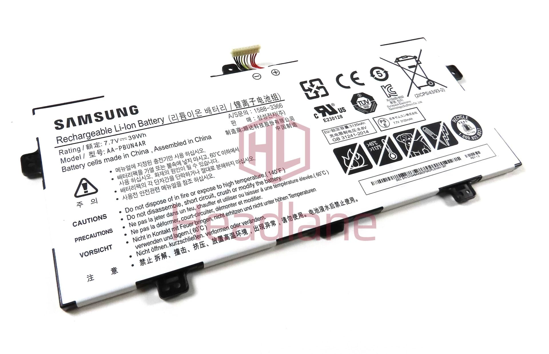 Samsung NP940X3L NP9005XL Notebook 9 spin / Notebook 9 AA-PBUN4AR 39Wh Battery - BA43-00375A - Samsung Replacement Part