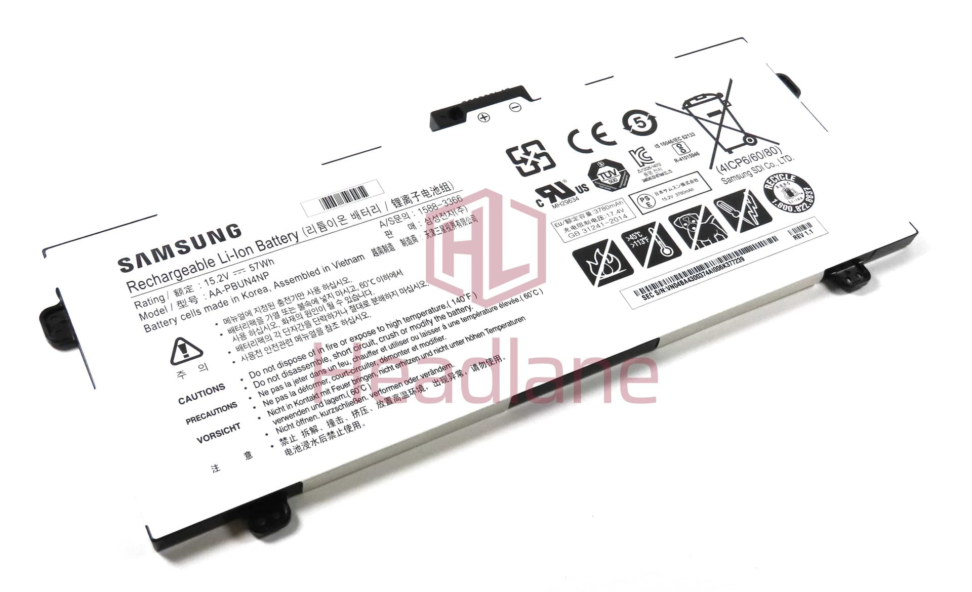 Samsung NP940Z5L Notebook 9 15.6" AA-PBUN4NP 57Wh Internal Battery - BA43-00374A - Samsung Replacement Part