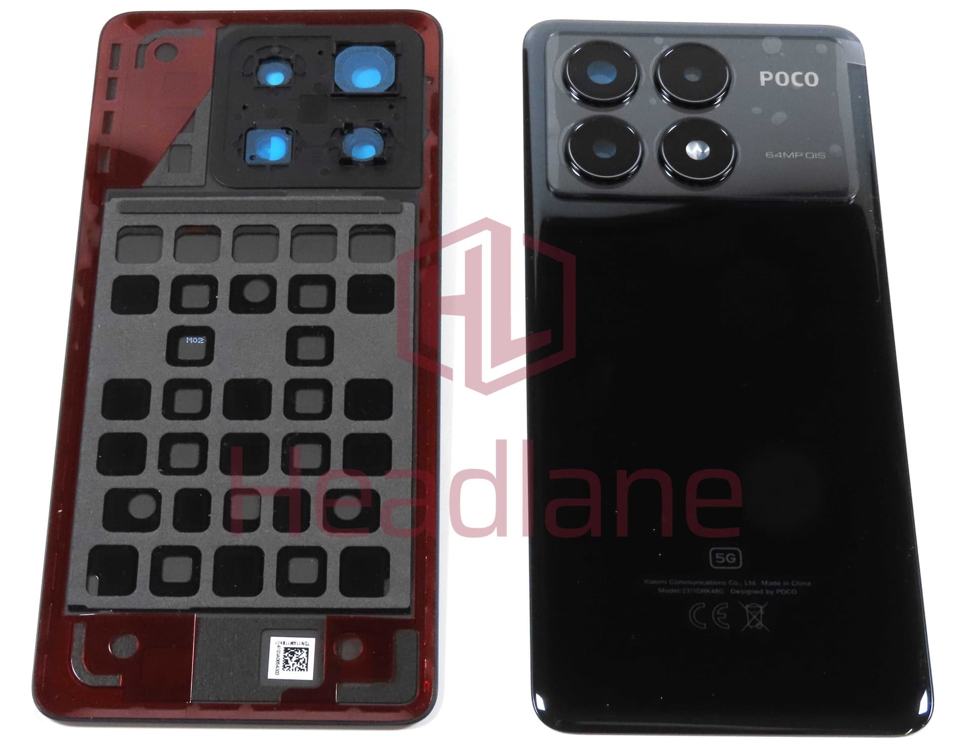 Xiaomi Poco X6 Pro 5G Back / Battery Cover - Black - 560019N11A00 - Xiaomi Replacement Part