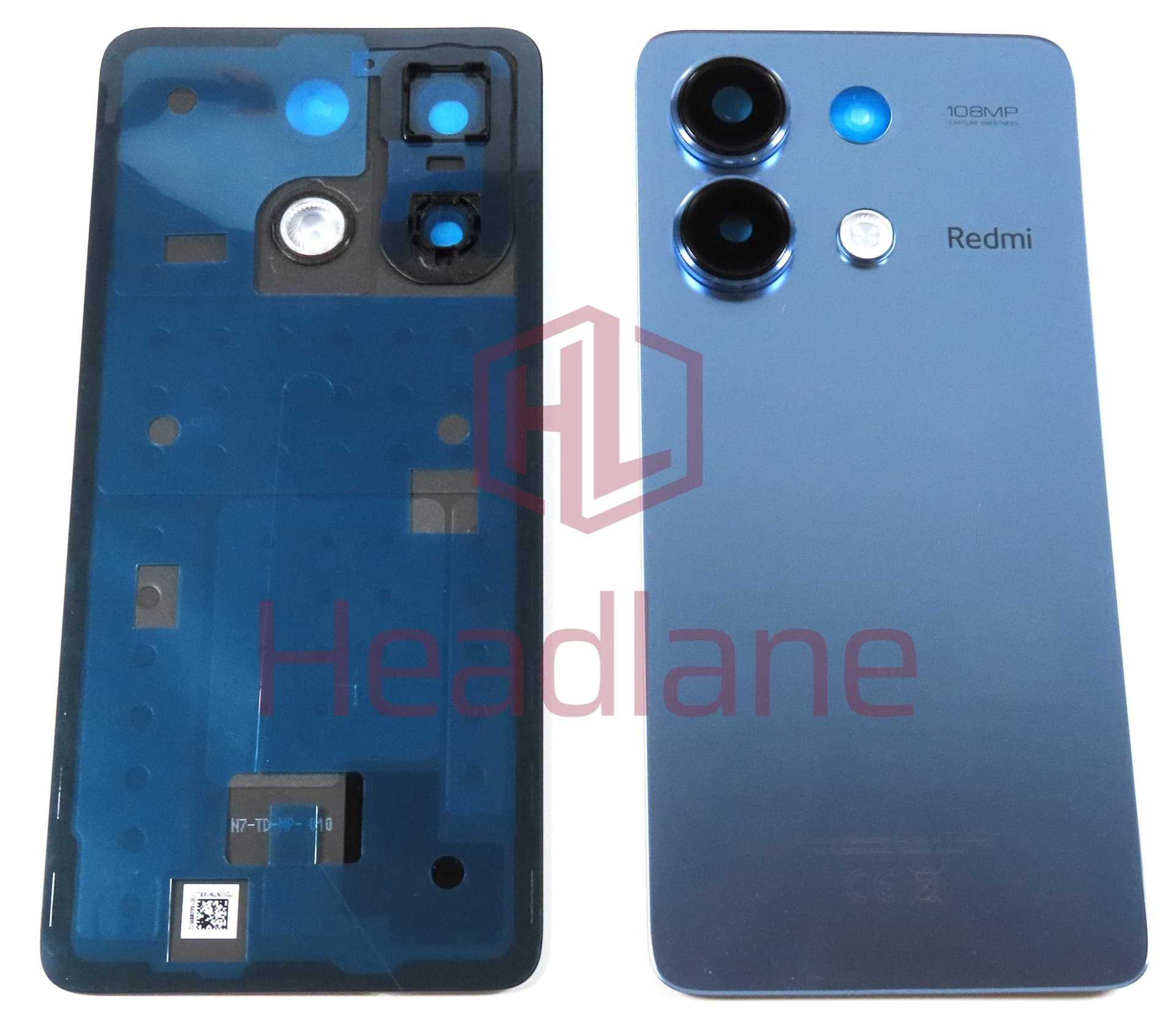 Xiaomi Redmi Note 13 Back / Battery Cover - Blue - 56000700N700 - Xiaomi Replacement Part
