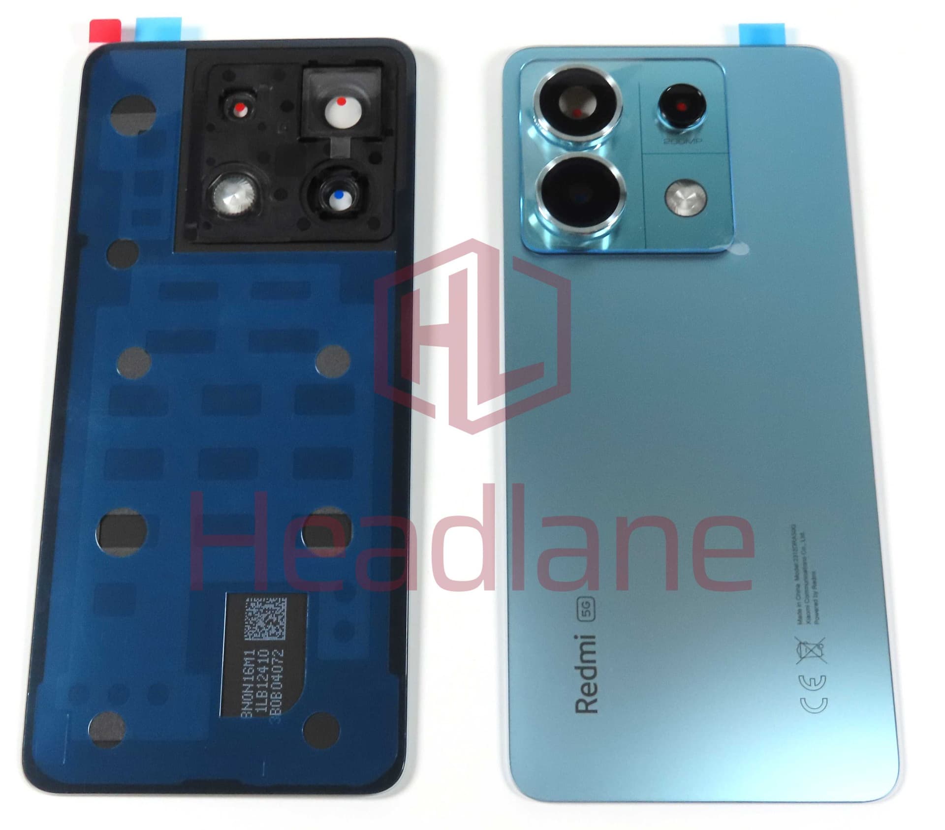 Xiaomi Redmi Note 13 Pro 5G Back / Battery Cover - Blue - 5600100N1600 - Xiaomi Replacement Part