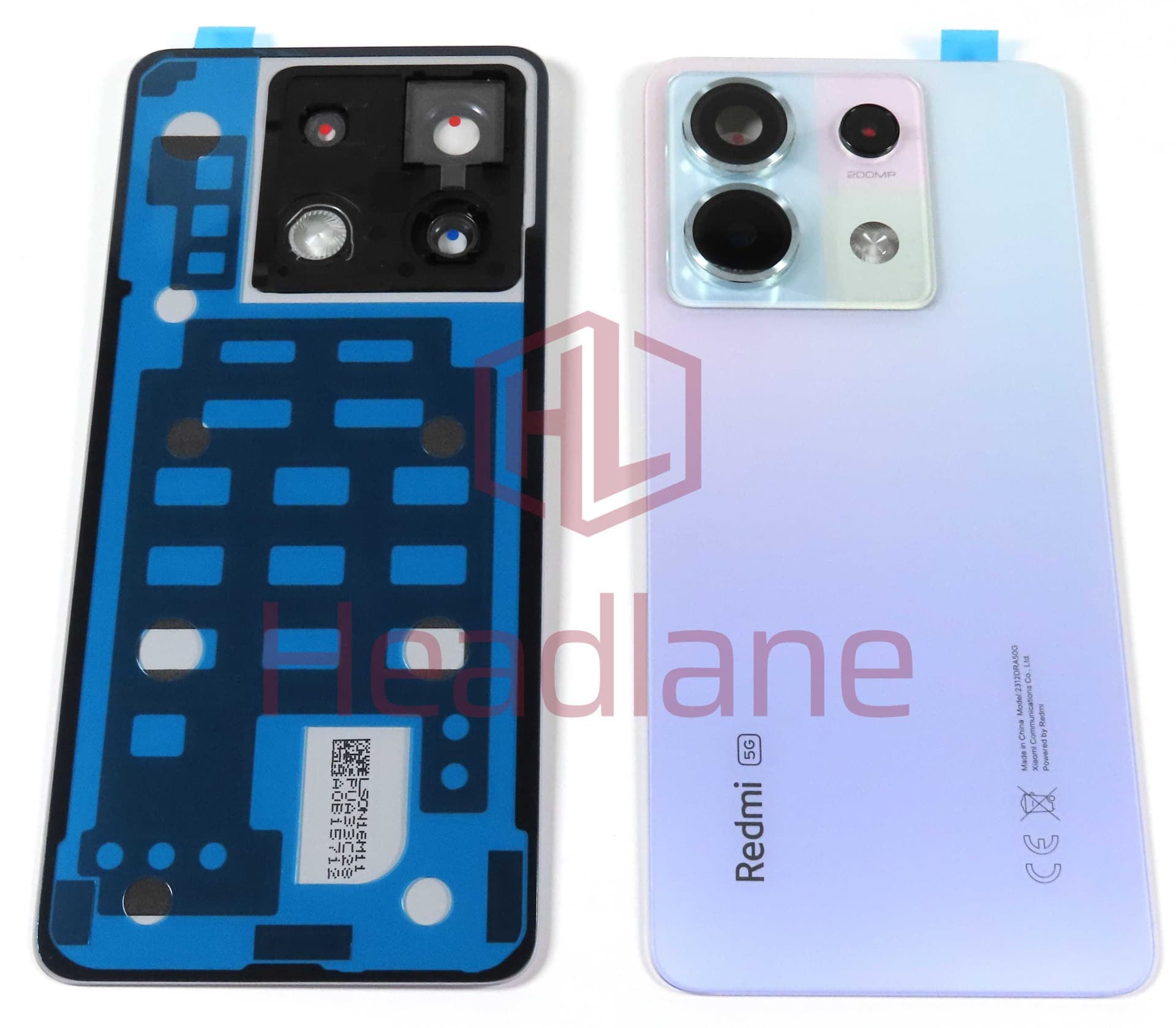 Xiaomi Redmi Note 13 Pro 5G Back / Battery Cover - Purple - 5600110N1600 - Xiaomi Replacement Part