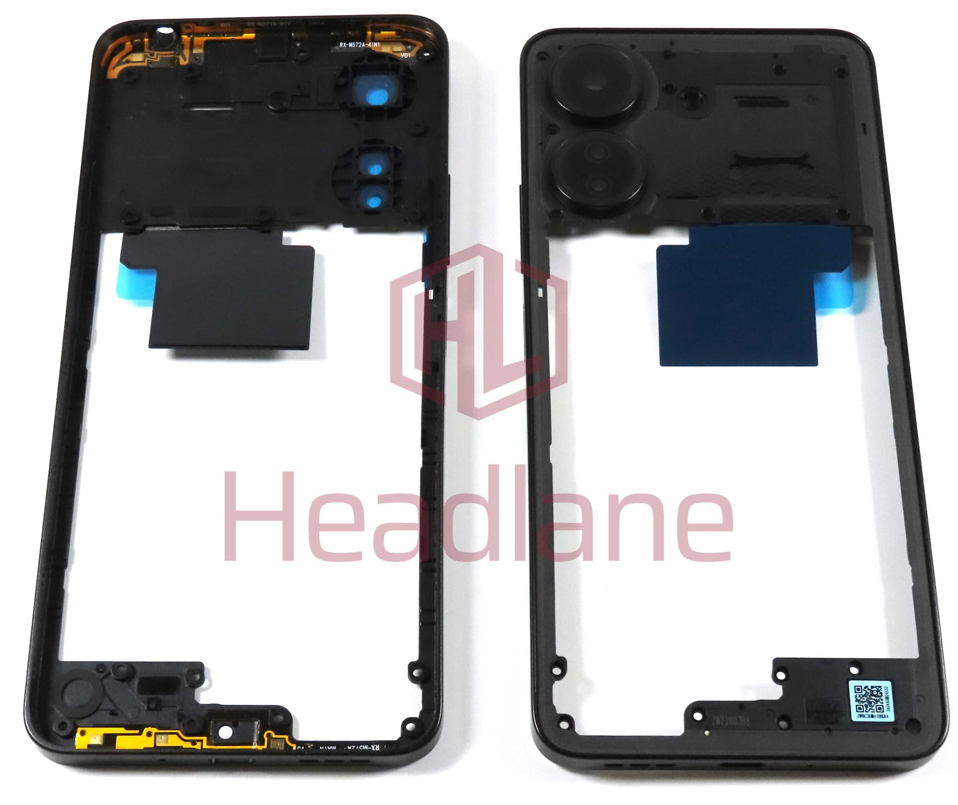Xiaomi Redmi 13C Middle Cover / Chassis - Black - 560005C3UA00 - Xiaomi Replacement Part