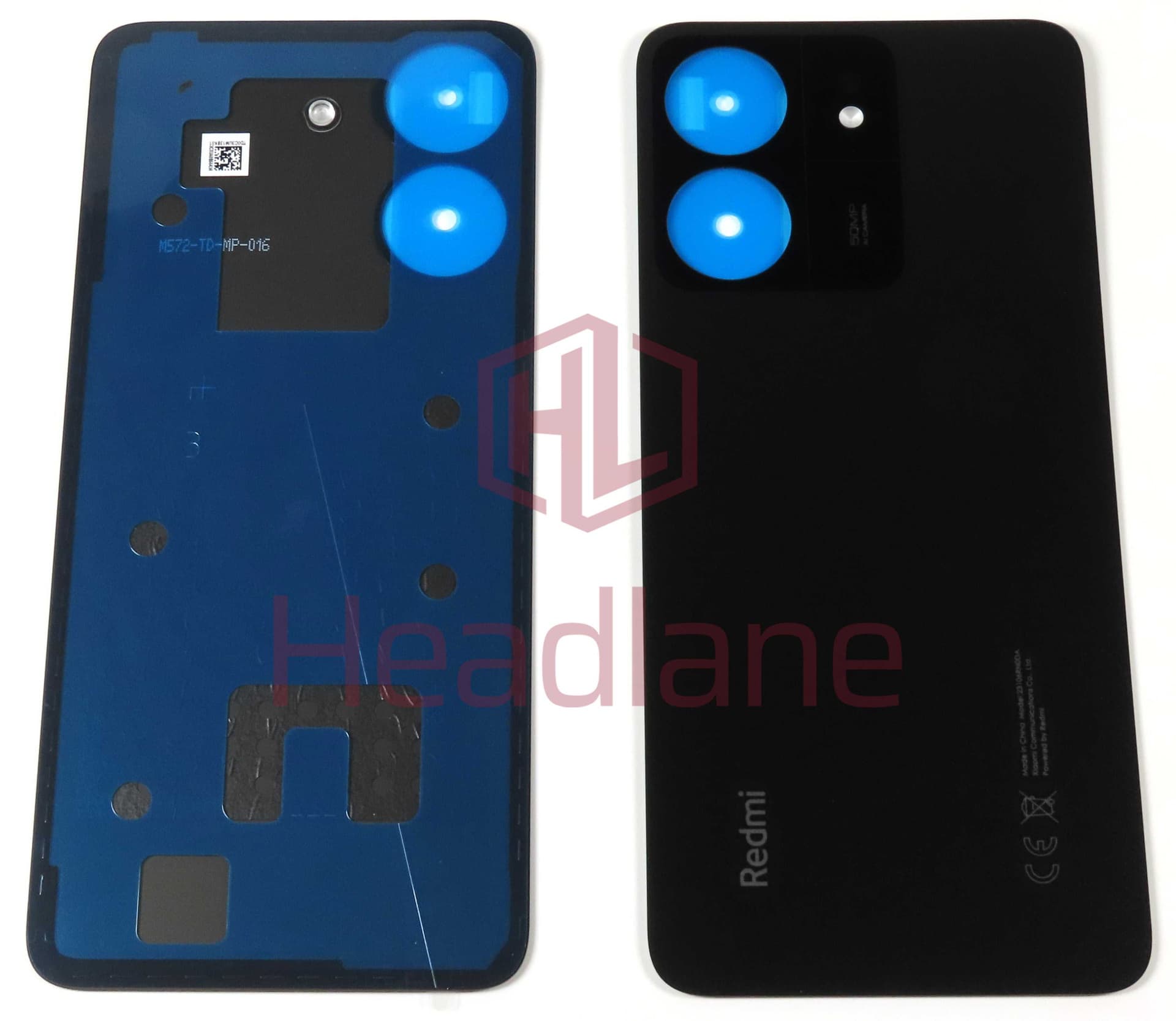 Xiaomi Redmi 13C Back / Battery Cover - Black - 1610111001475A - Xiaomi Replacement Part