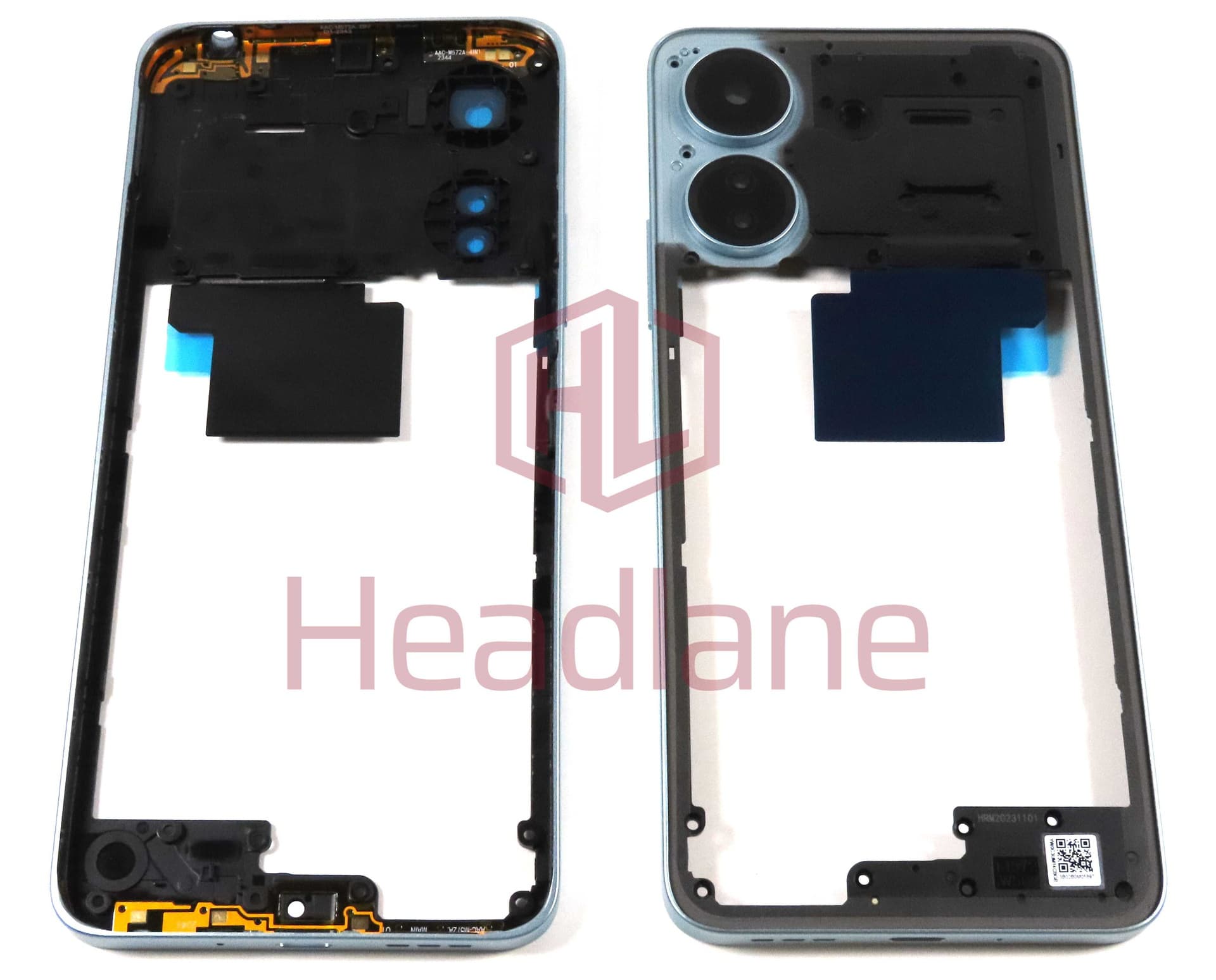 Xiaomi Redmi 13C Middle Cover / Chassis - Blue - 560003C3UA00 - Xiaomi Replacement Part