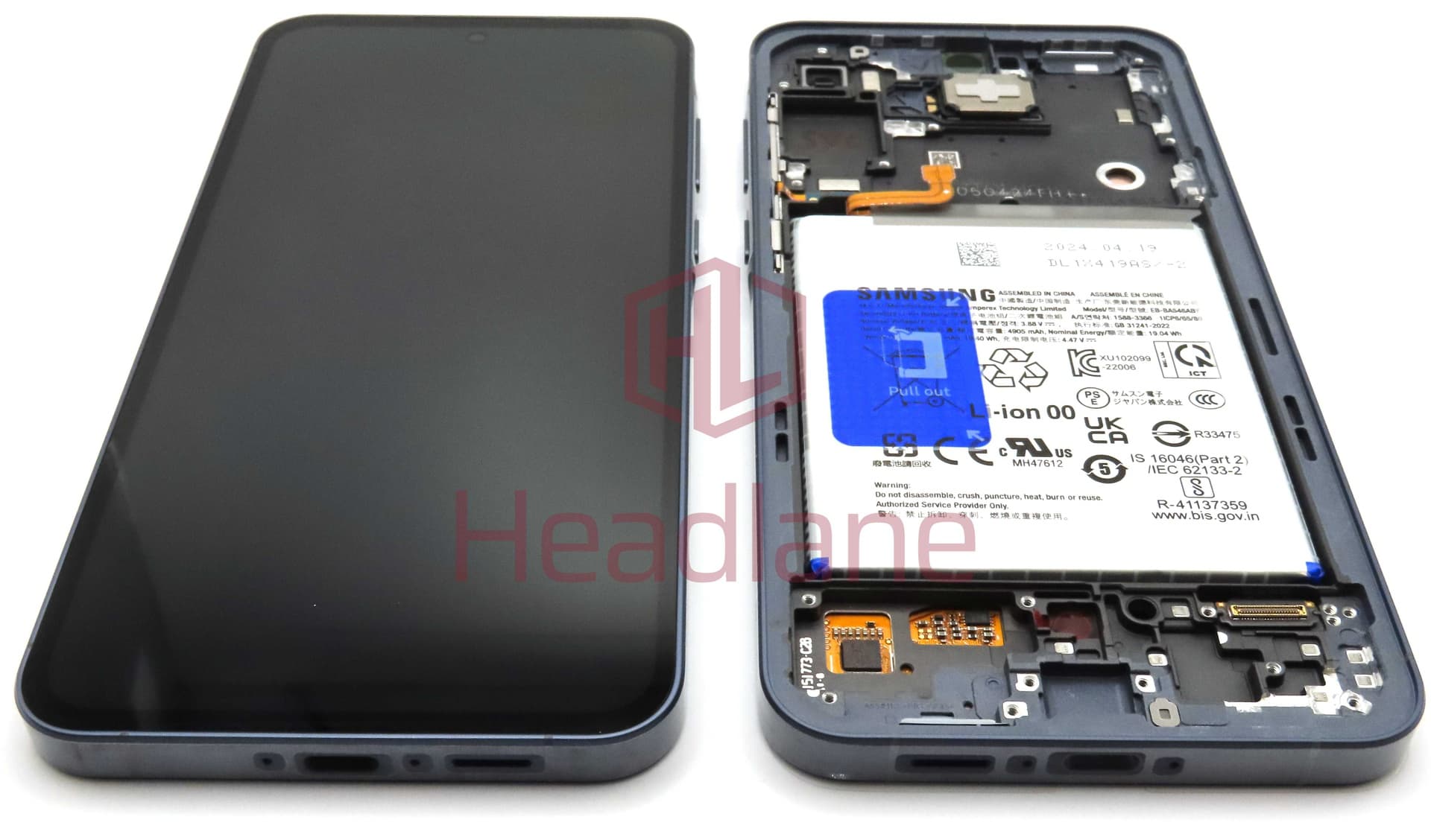 Samsung SM-A556 Galaxy A55 5G LCD Display / Screen + Touch + Battery - Black (Awesome Navy) - GH82-34307A - Samsung Replacement Part