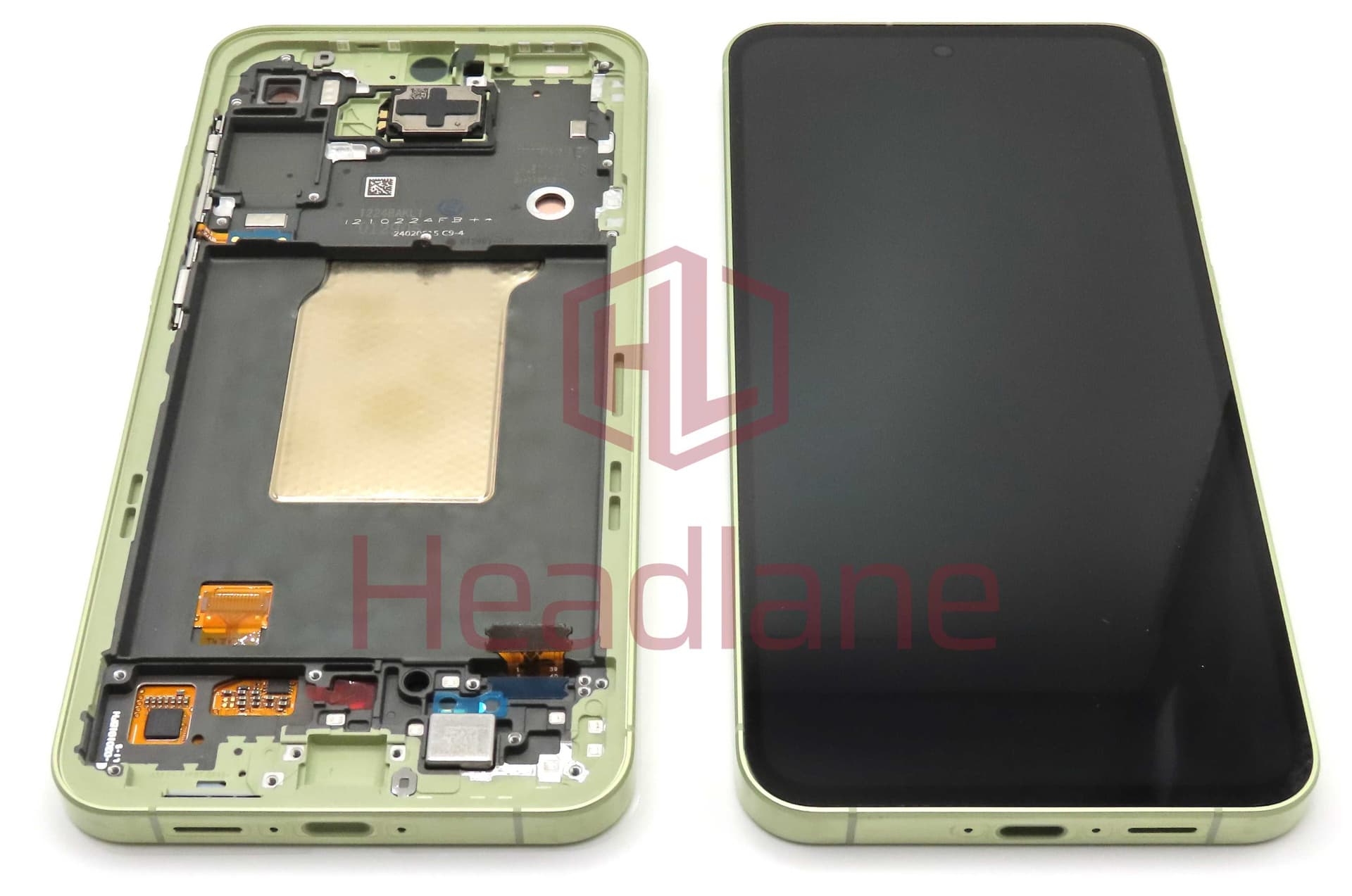 Samsung SM-A556 Galaxy A55 5G LCD Display / Screen + Touch + Frame - Yellow (Awesome Lemon) (Assembled) - GH82-34305D - Samsung Replacement Part