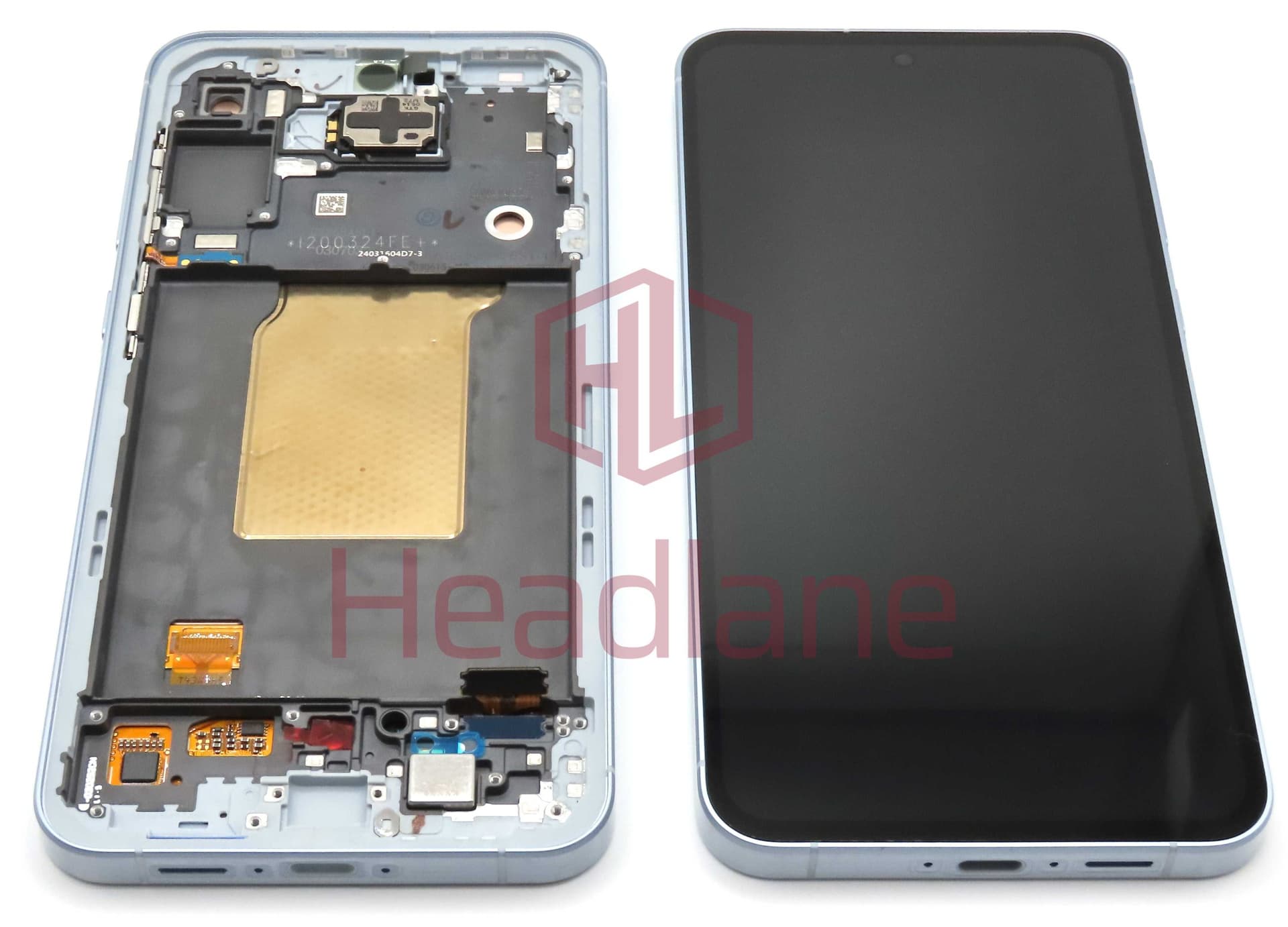 Samsung SM-A556 Galaxy A55 5G LCD Display / Screen + Touch + Frame - Blue (Awesome Iceblue) (Assembled) - GH82-34305B - Samsung Replacement Part