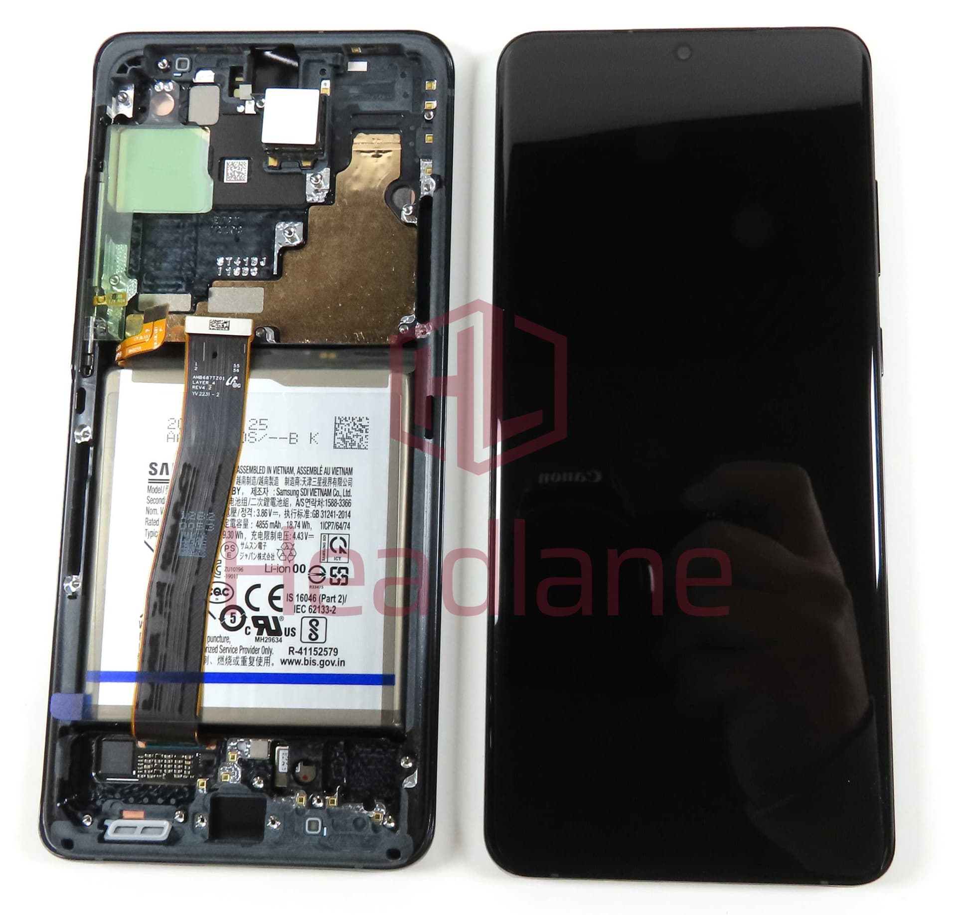 Samsung SM-G988 Galaxy S20 Ultra LCD Display / Screen + Touch + Battery - Black (No Camera) - GH82-31208A - Samsung Replacement Part
