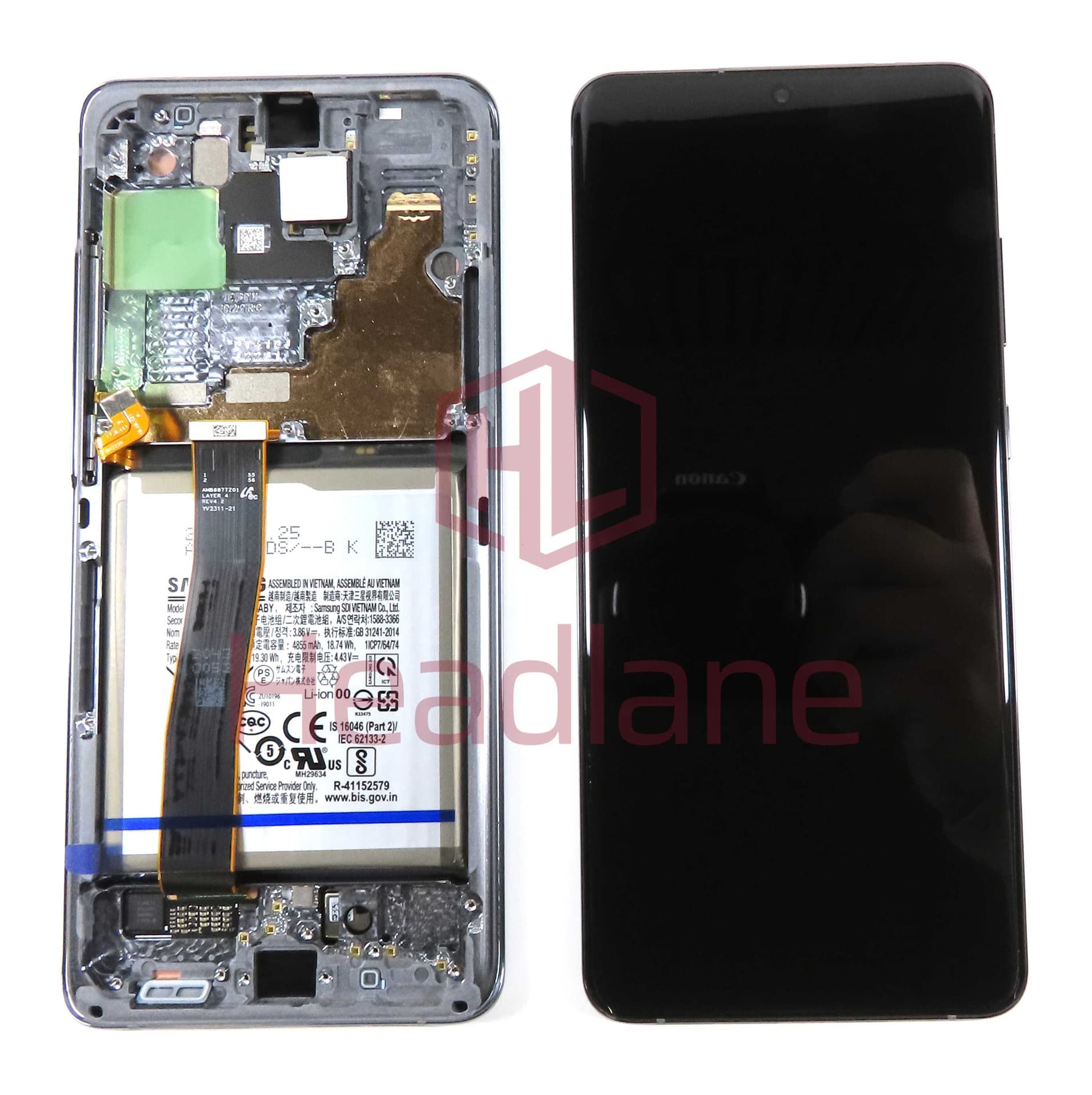 Samsung SM-G988 Galaxy S20 Ultra LCD Display / Screen + Touch + Battery - Grey  (No Camera) - GH82-26019A - Samsung Replacement Part