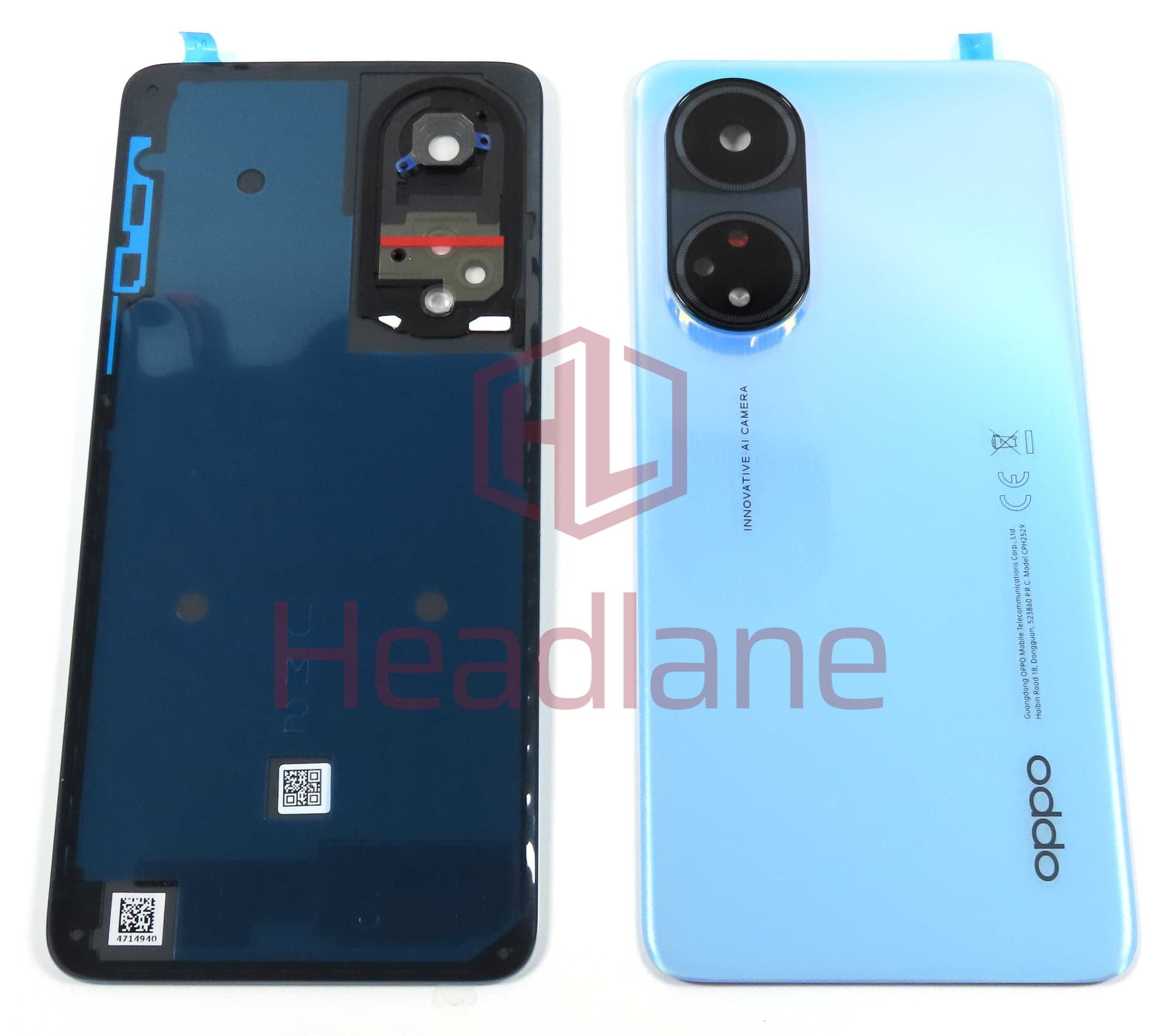 Oppo CPH2529 A98 5G Back / Battery Cover - Blue - 621033000044 - Oppo Replacement Part