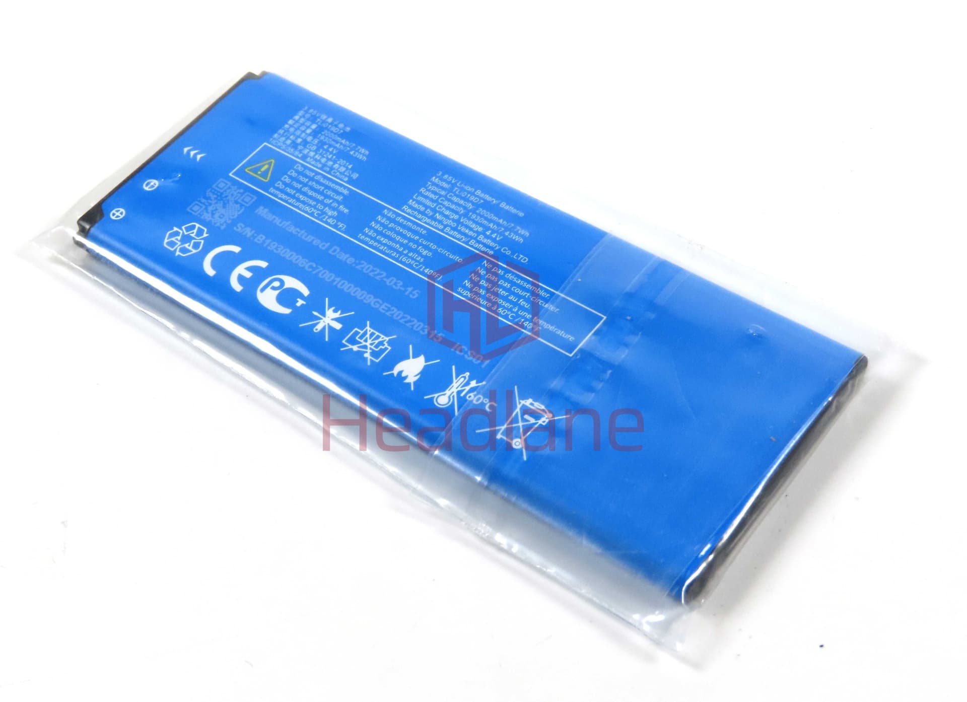 Alcatel 5033D 5033F 1 TLI01907 2000mAh Internal Battery - CAB1930007C7 - Alcatel Replacement Part