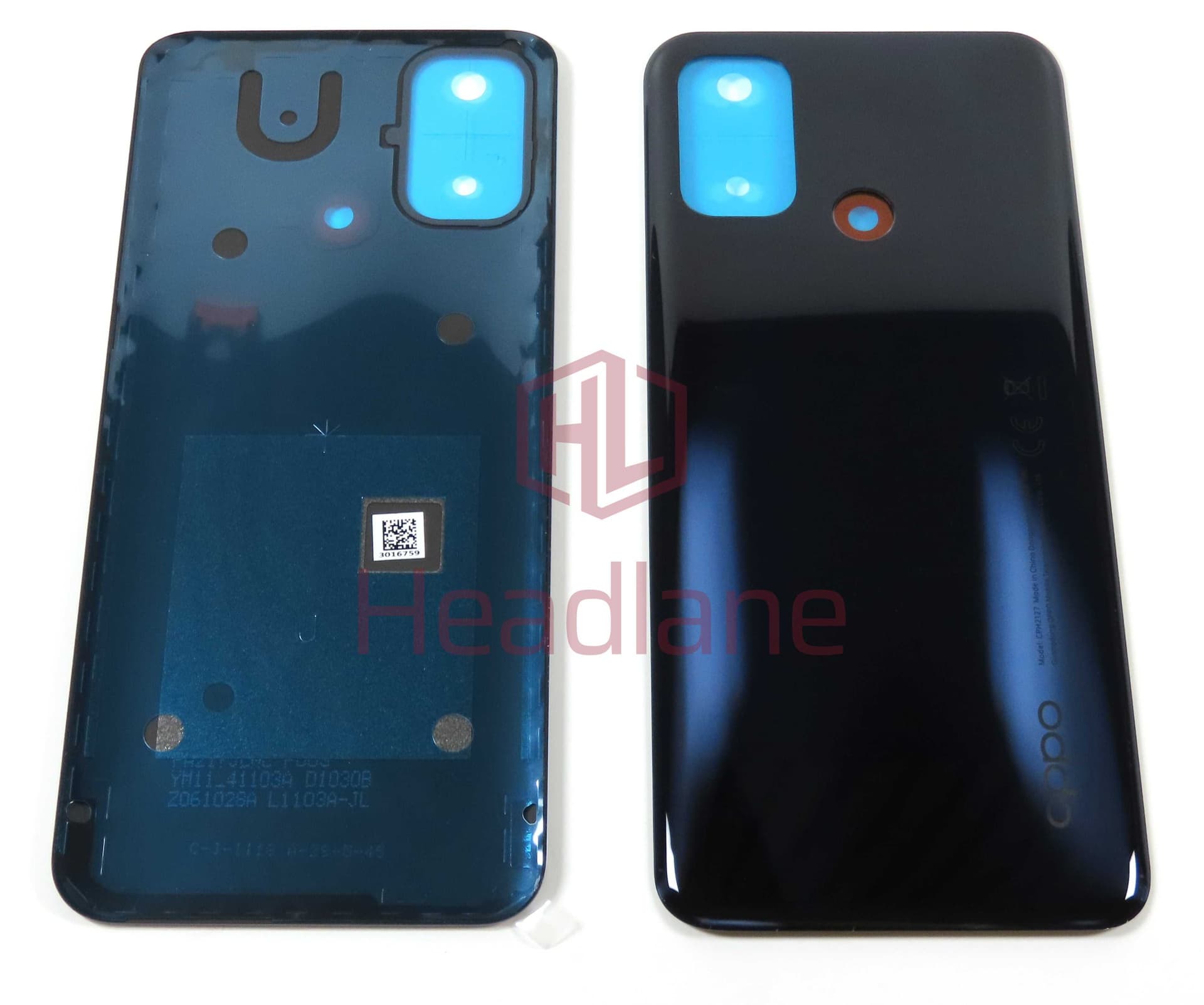 Oppo CPH2127 CPH2135 CPH2139 A53 A53s Back / Battery Cover - Black - 3016759