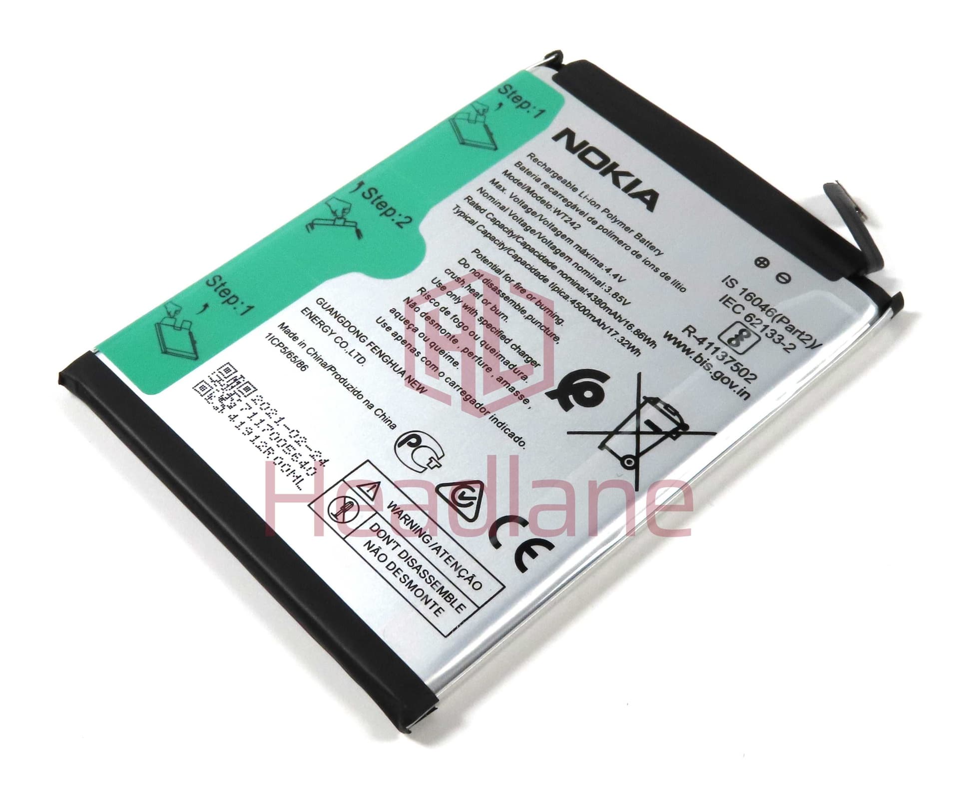 Nokia TA-1270 TA-1274 TA-1275 TA-1277 2.4 4500mAh WT242 Battery - 712601017731 - Nokia (HMD) Replacement Part