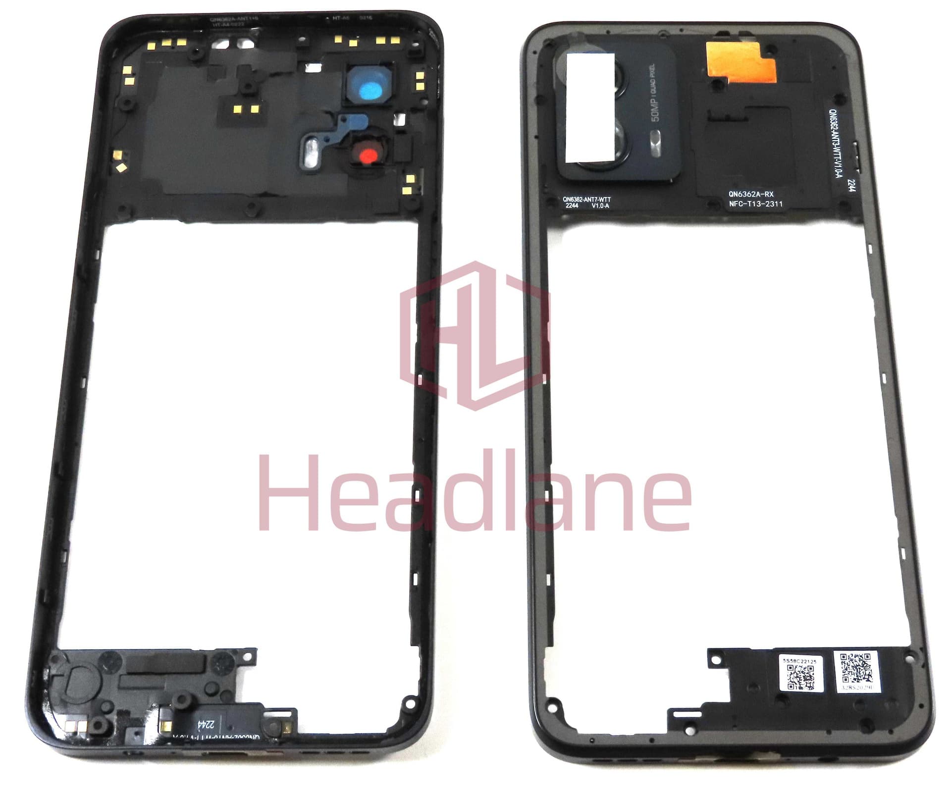 Motorola XT2335 Moto G53 Back / Middle Cover / Chassis - Blue - 5S58C22125 - Lenovo / Motorola Replacement Part