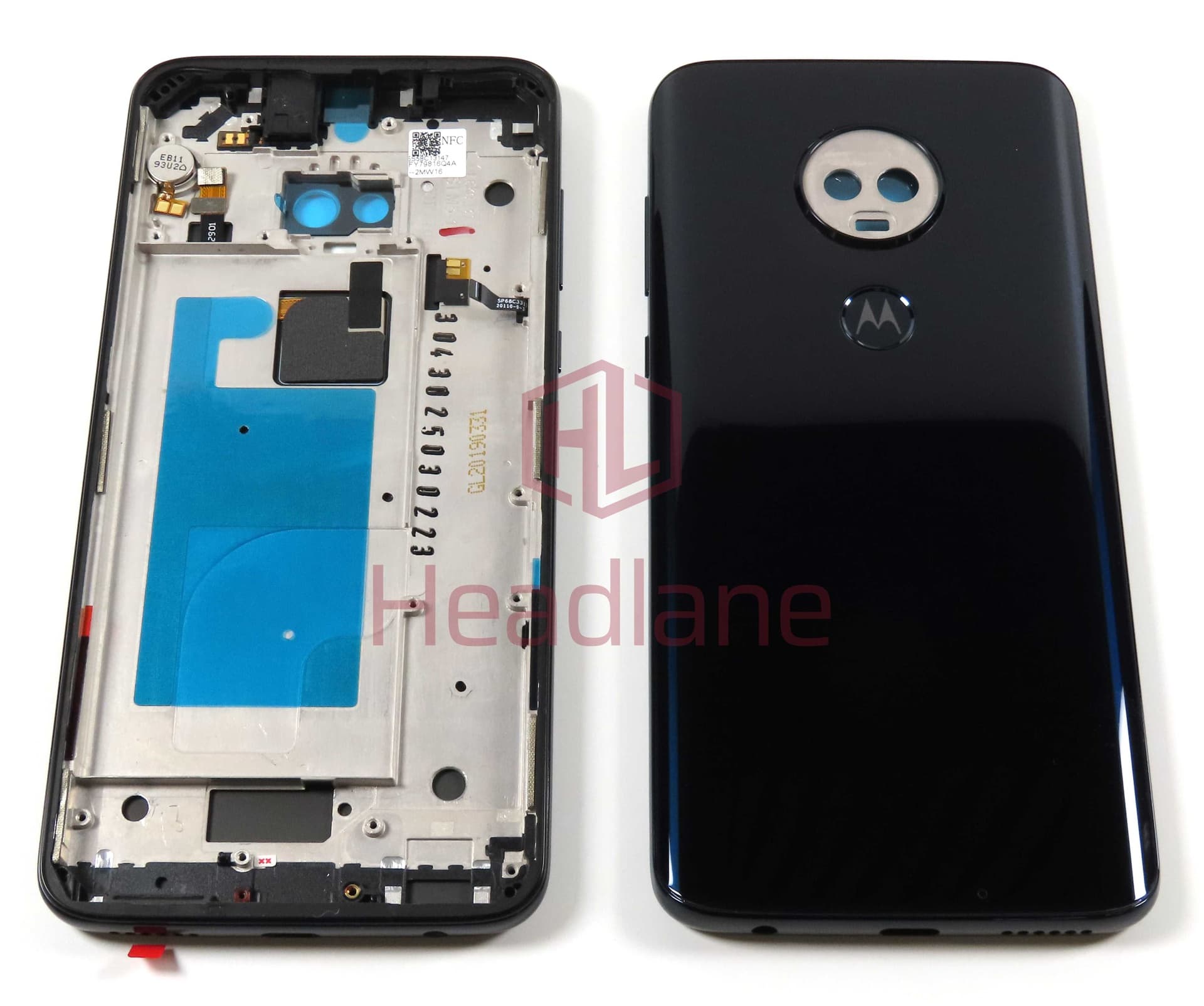 Motorola XT1965 Moto G7 Plus Middle Cover / Chassis / Back / Battery Cover - Indigo / Blue - 5S58C13147 - Lenovo / Motorola Replacement Part