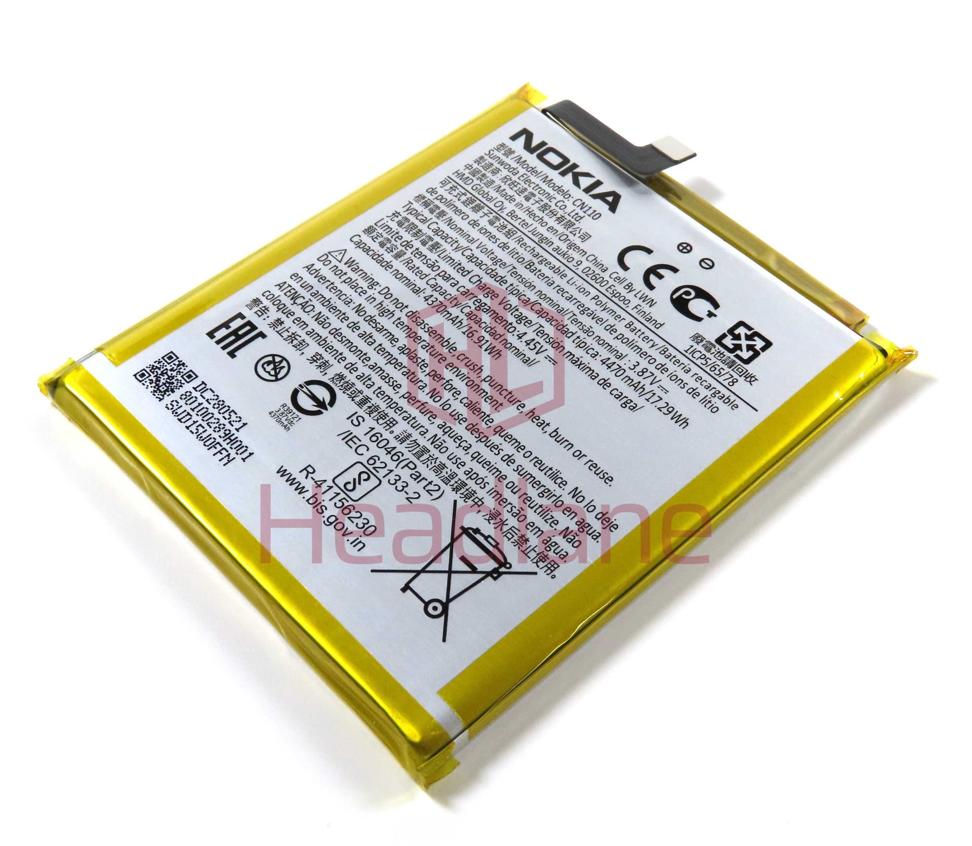 Nokia TA-1332 TA-1341 TA-1344 X10 X20 CN110 4470mAh Battery - 80100289H001 - Nokia (HMD) Replacement Part
