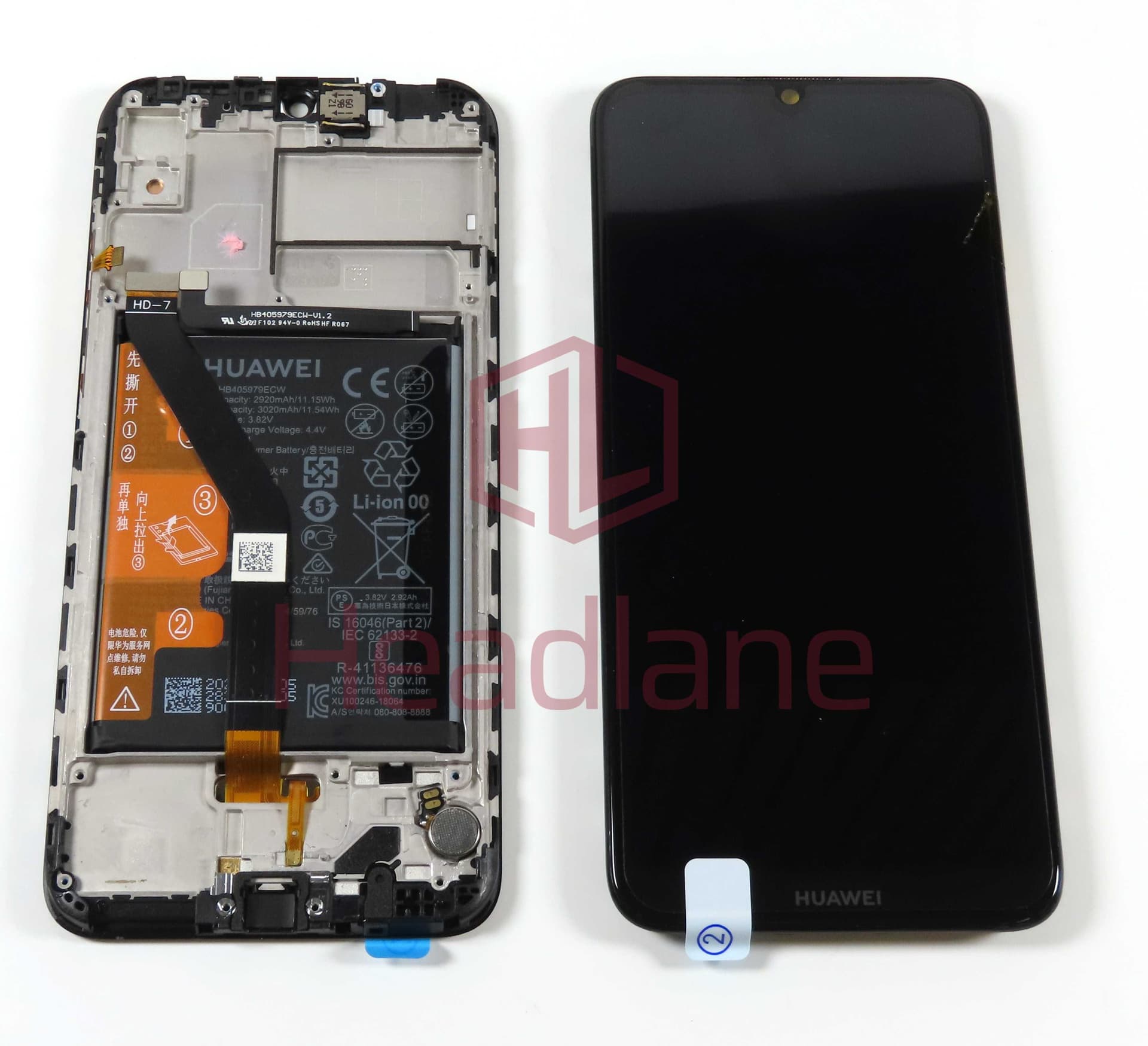 Huawei Y6 (2019) LCD Display / Screen + Touch + Battery (No Box) - 02352LVM-NB - Huawei Replacement Part
