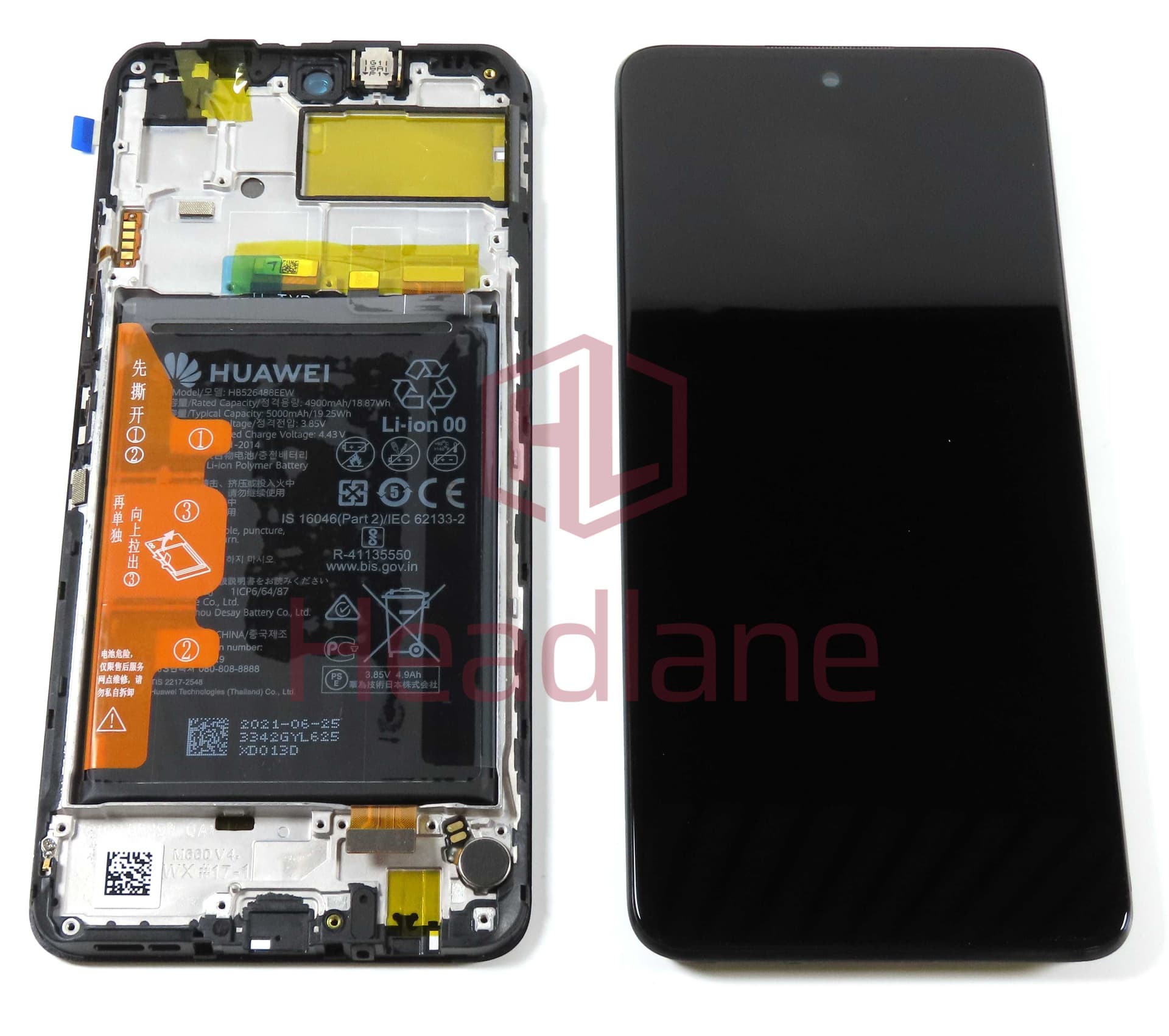 Huawei P Smart (2021) / Y7a LCD Display / Screen + Touch + Battery (No Box) - 02354ADC-NB - Huawei Replacement Part
