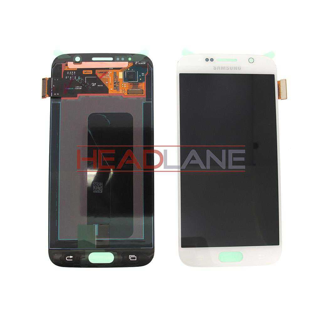 Samsung SM-G920F Galaxy S6 LCD Display / Screen + Touch - White (No Box) - GH97-17260B-NB - Samsung Replacement Part