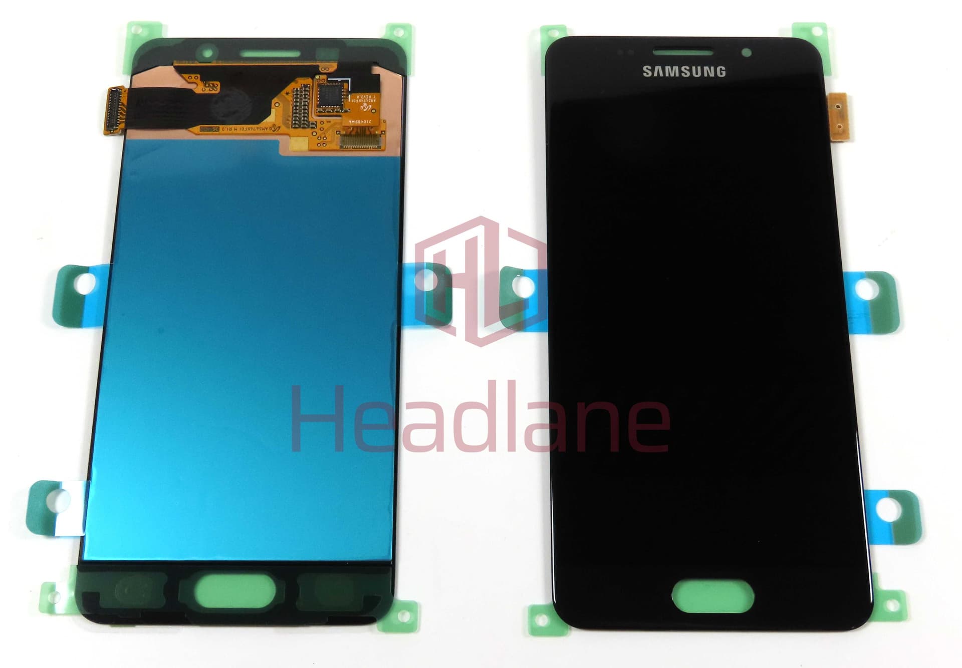 Samsung SM-A310 Galaxy A3 (2016) LCD Display / Screen + Touch - Black / Gold (No Box) - GH97-18249B-NB - Samsung Replacement Part