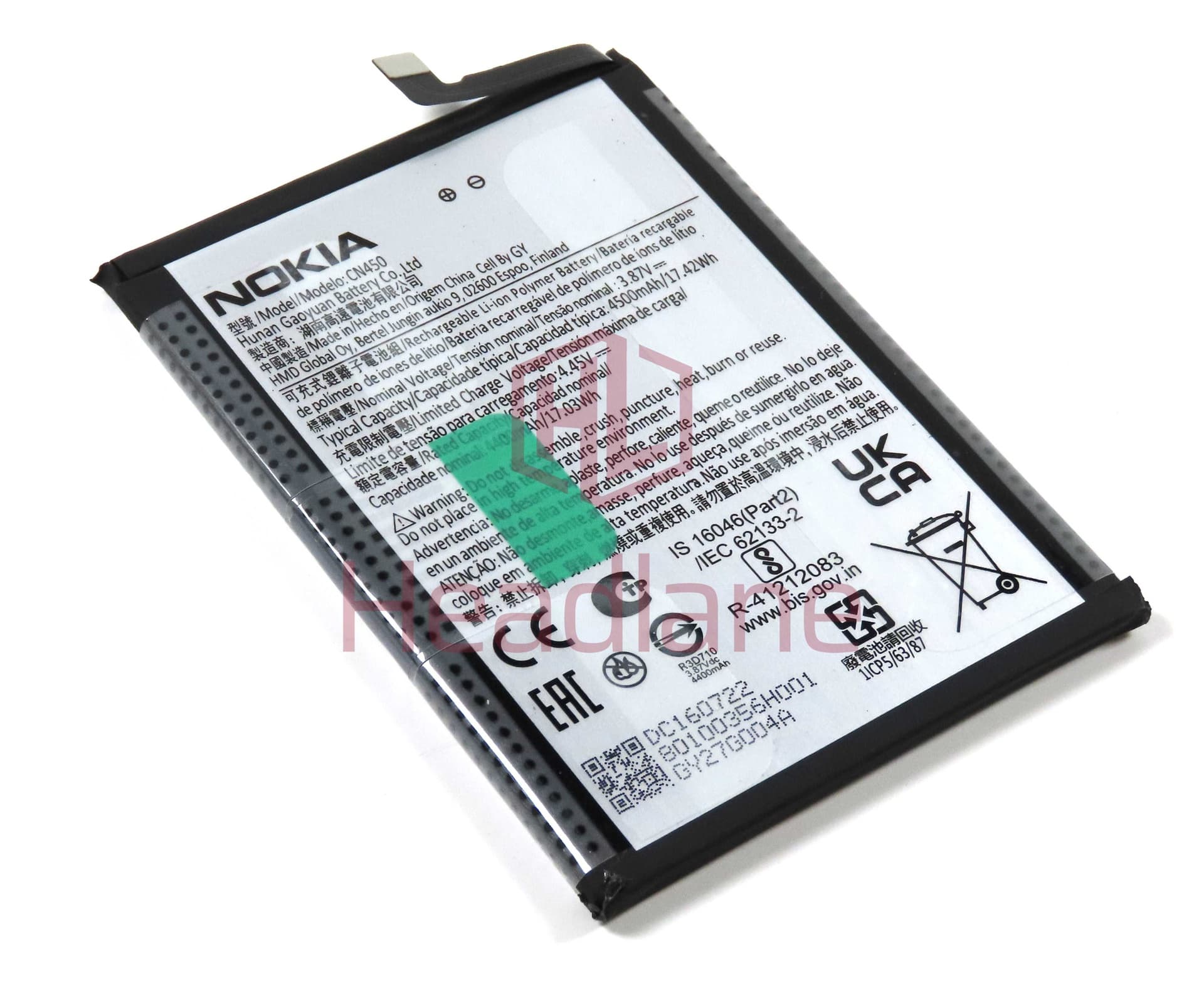 Nokia TA-1475 TA-1479 TA-1481 TA-1490 G60 CN450 4500mAh Internal Battery - 80100356H001 - Nokia (HMD) Replacement Part