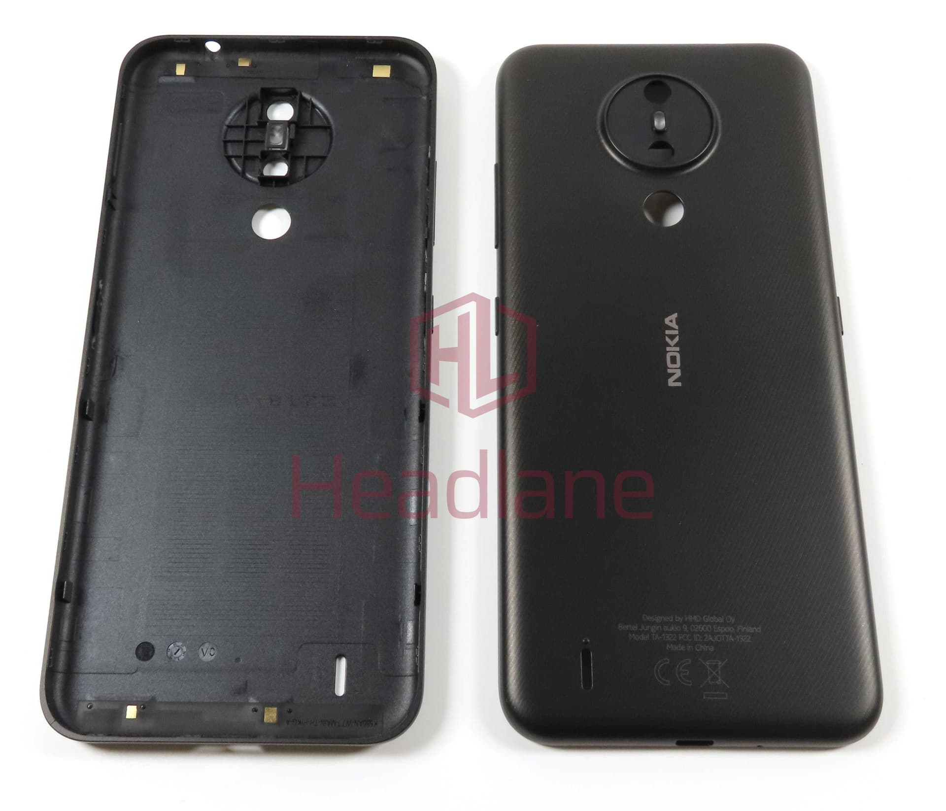 Nokia TA-1322 TA-1323 TA-1329 1.4 Back / Battery Cover - Black - S101BTX360000 - Nokia (HMD) Replacement Part