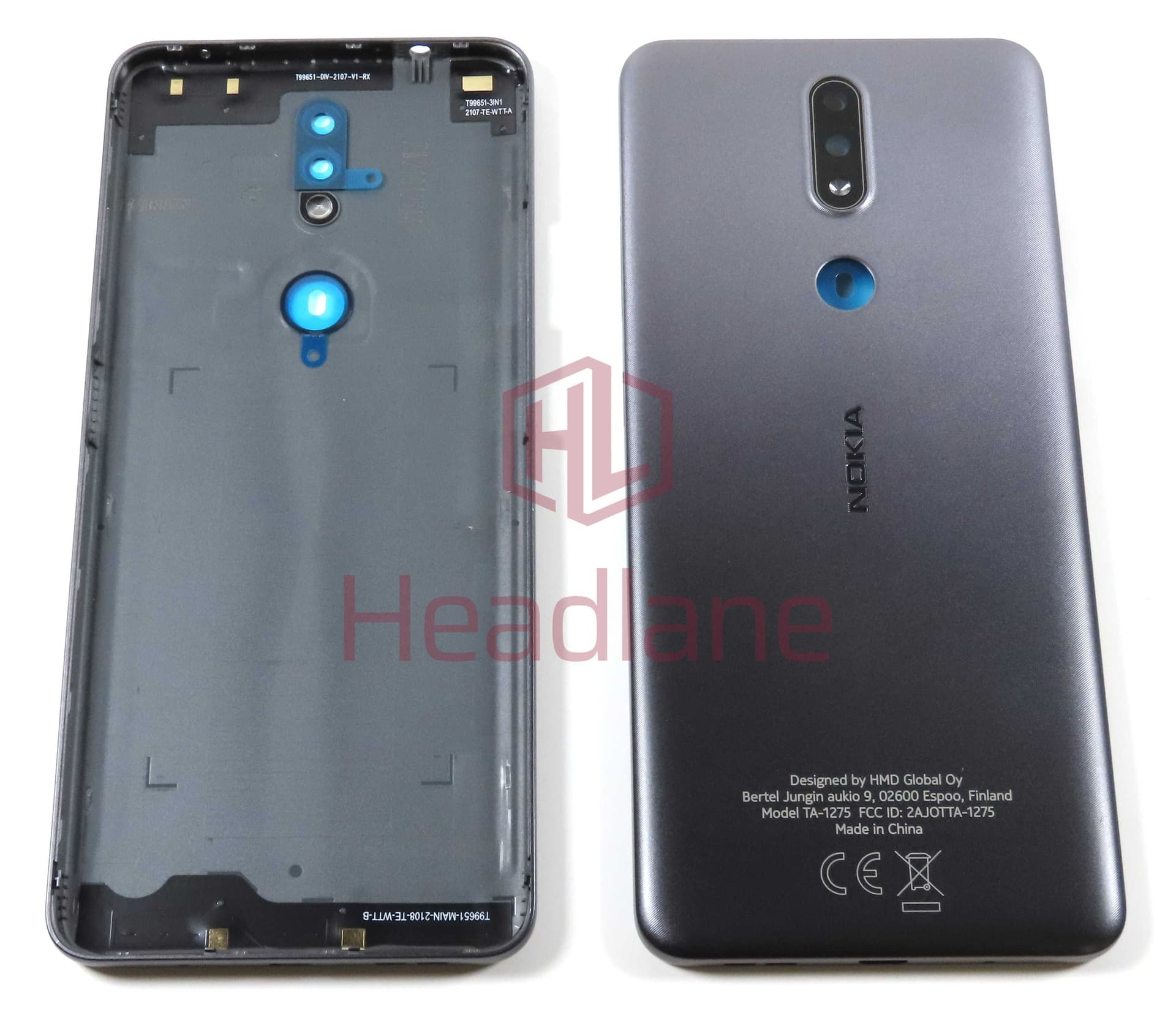 Nokia TA-1270 TA-1274 TA-1275 TA-1277 2.4 Back / Battery Cover - Grey - 712601017641 - Nokia (HMD) Replacement Part
