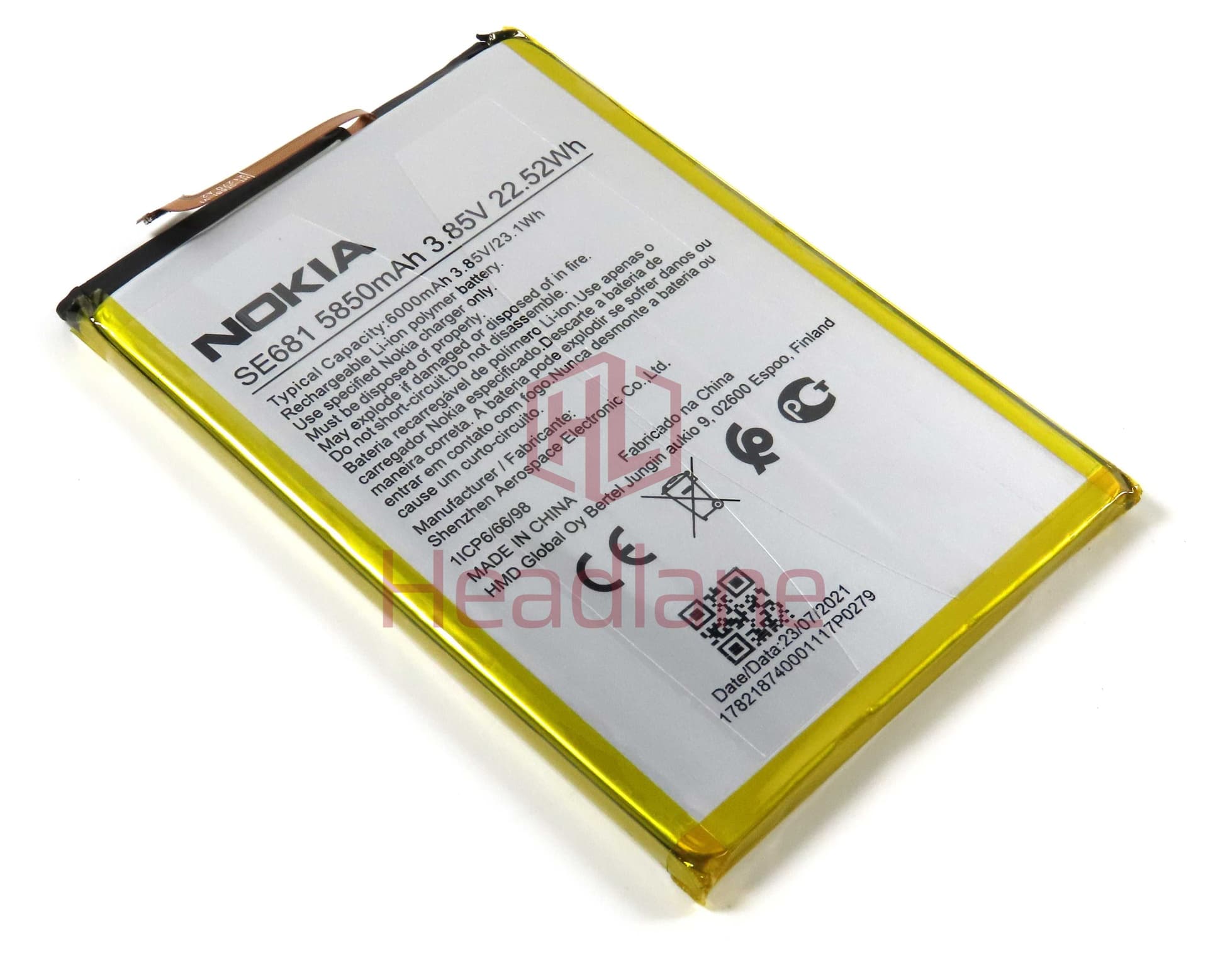 Nokia TA-1357 TA-1377 TA-1369 C30 SE681 6000mAh Internal Battery - 178218740 - Nokia (HMD) Replacement Part
