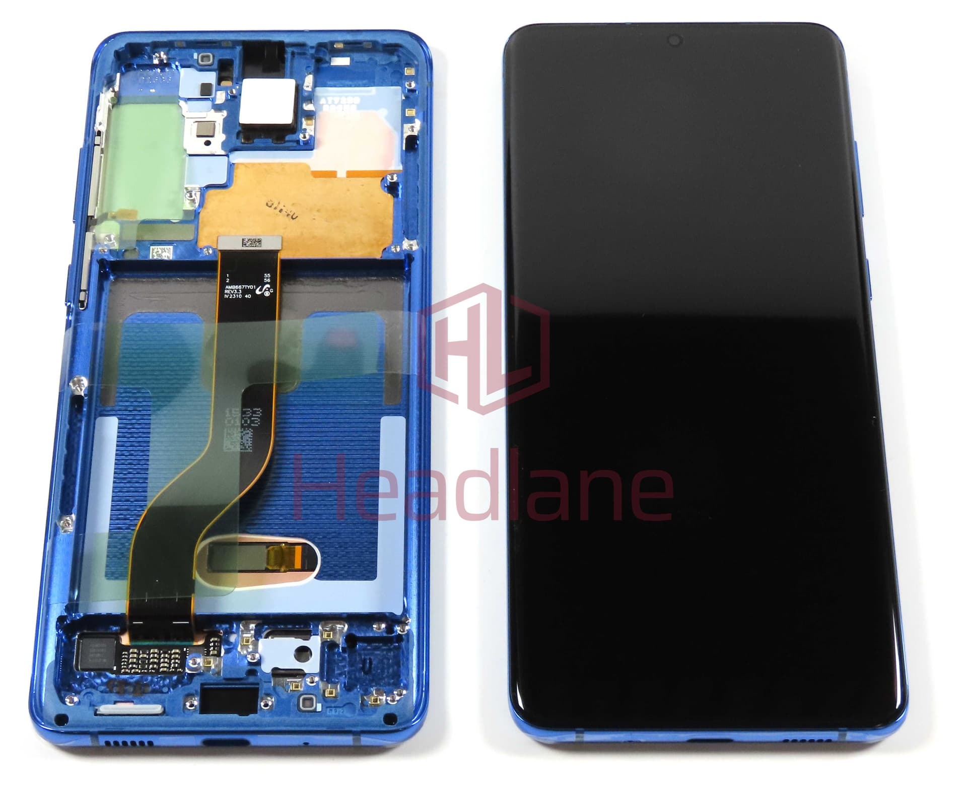 Samsung SM-G986 Galaxy S20+ / S20 Plus LCD Display / Screen + Touch - Aura Blue (No Camera) (No Box) - GH82-31441H-NB - Samsung Replacement Part