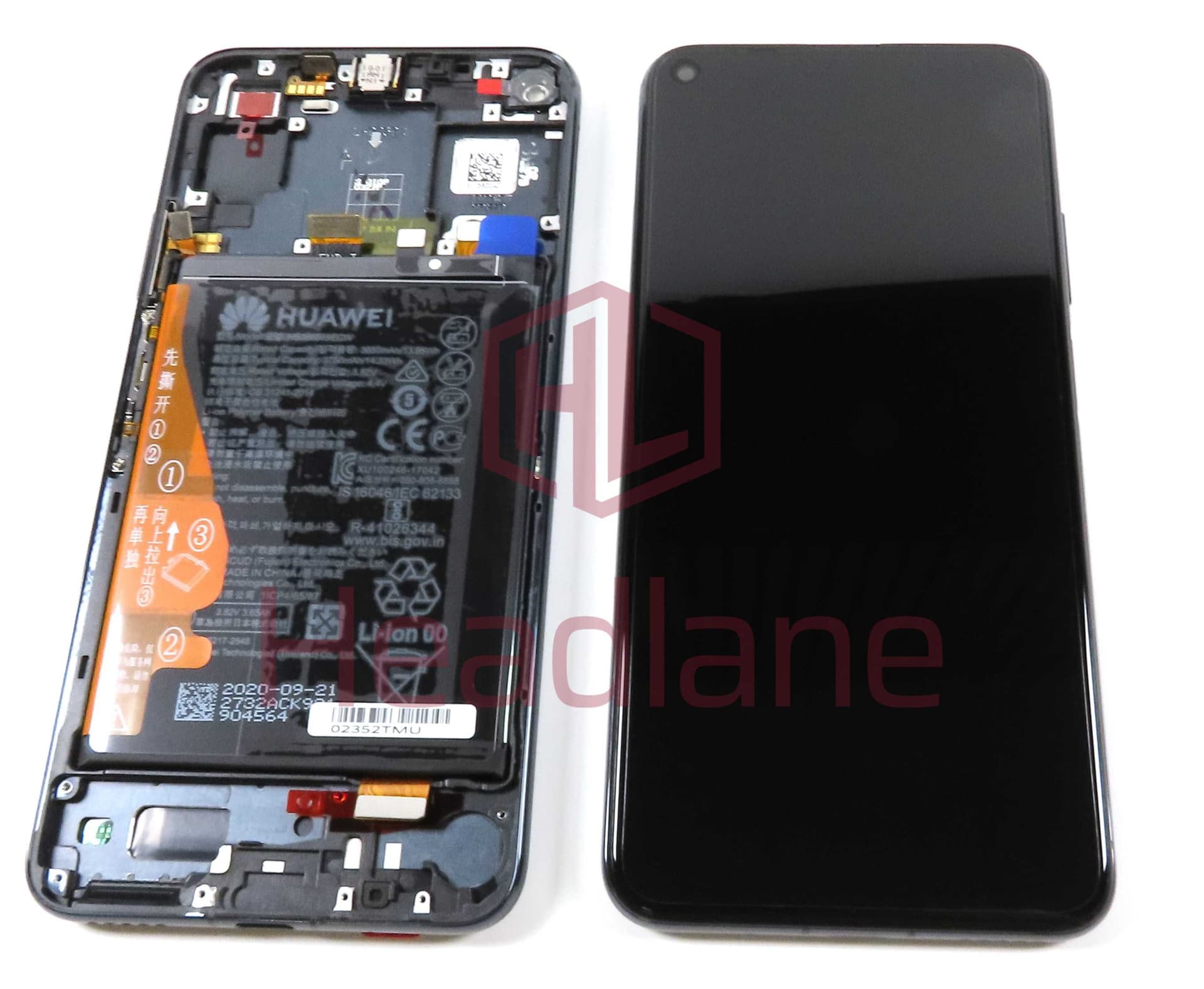 Huawei Honor 20 / Nova 5T LCD Display / Screen + Touch + Battery - Black (No Box) - 02352TMU-NB - Huawei Replacement Part