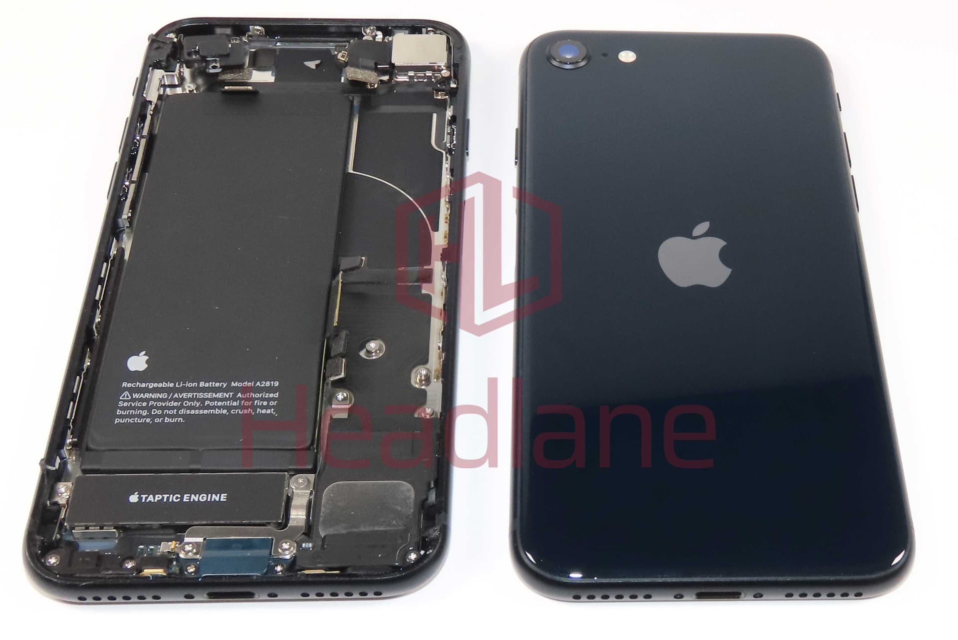 iPhone SE (3rd Gen) Back / Battery Cover + Small Parts - Black (Pulled - Grade A) - IPSE3BH-BK-A - Unknown Replacement Part