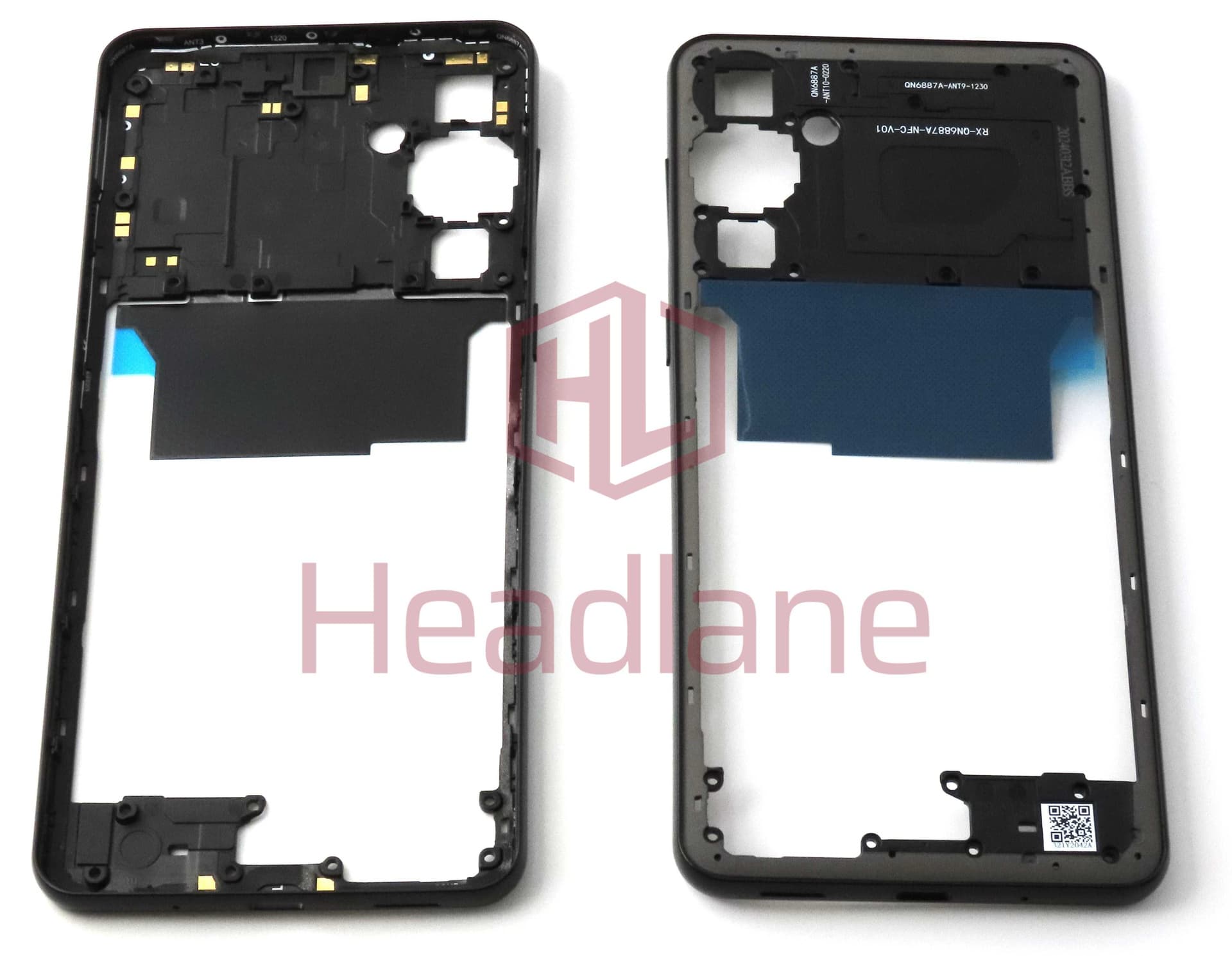 Samsung SM-M556 Galaxy M55 5G Middle Cover / Chassis - Black - GH81-25827A - Samsung Replacement Part