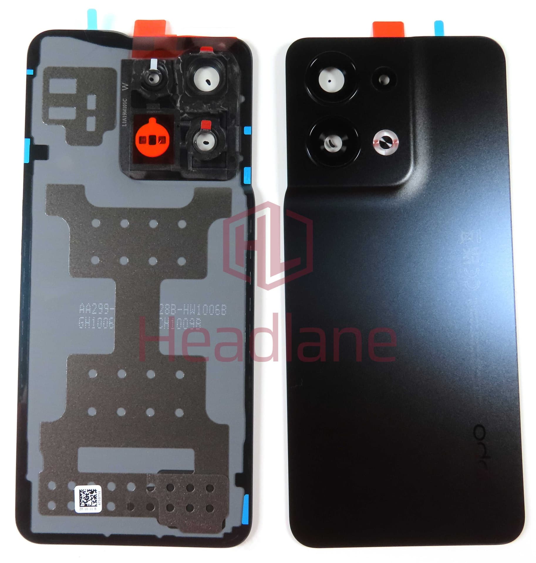 Oppo CPH2359 Reno8 5G Back / Battery Cover - Black - 4150241 - Oppo Replacement Part