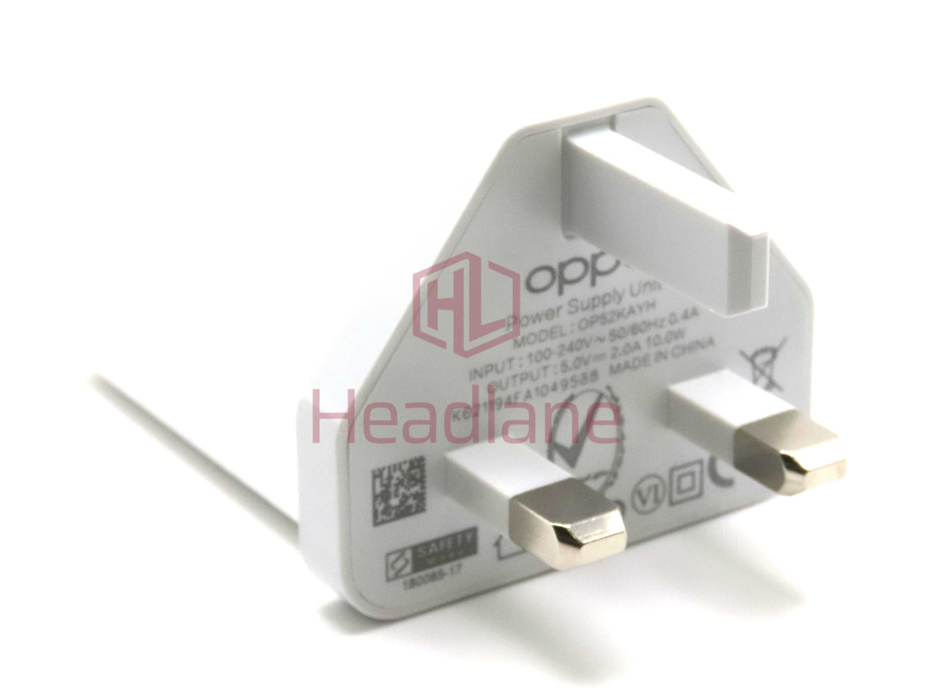 Oppo OP52KAYH 10W 5V 2A Charger Head - White (UK 3 Pin) - 5473469 - Oppo Replacement Part