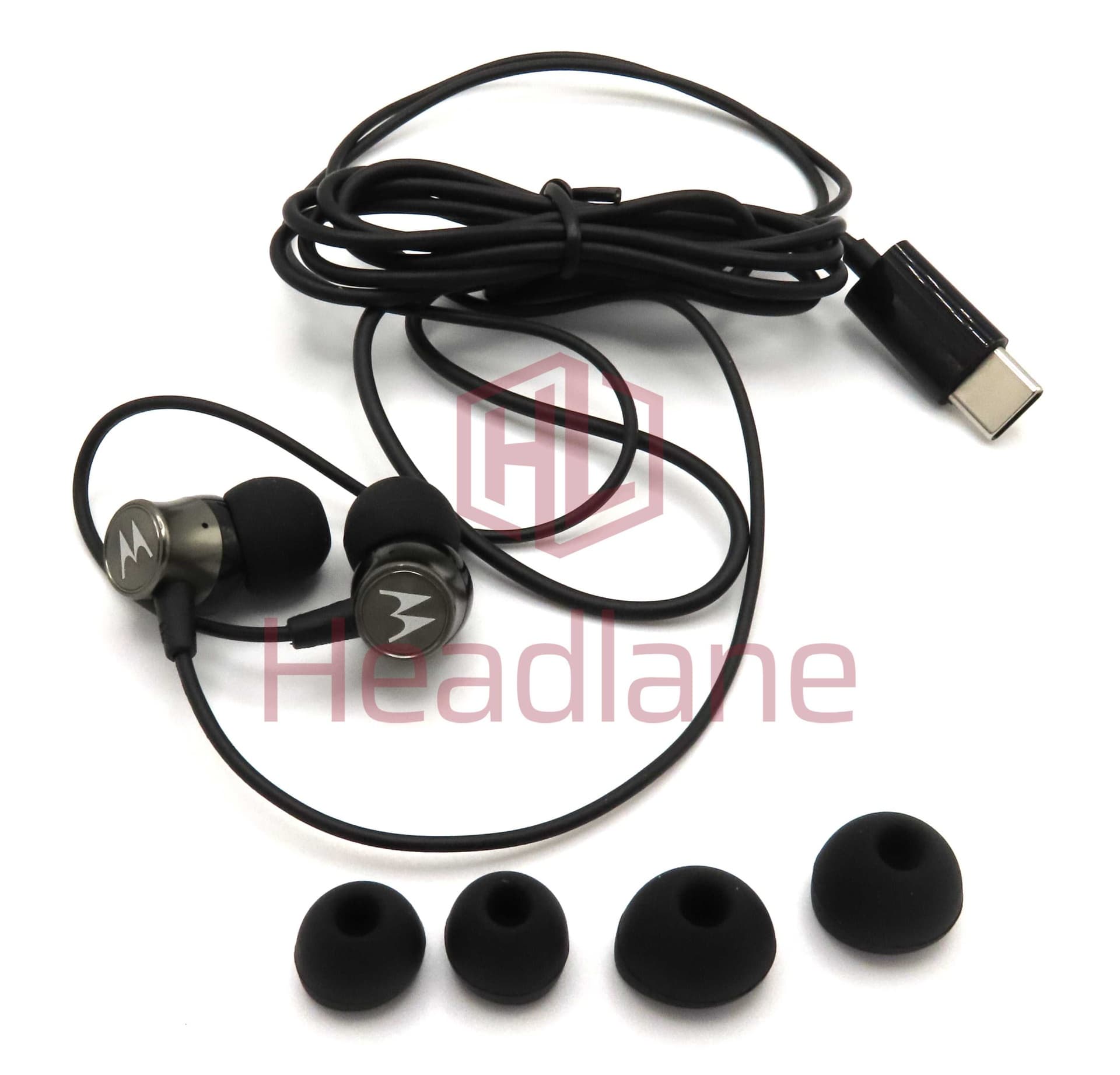 Motorola MD211 Type C Earphones - Black - SH38D20195 - Lenovo / Motorola Replacement Part