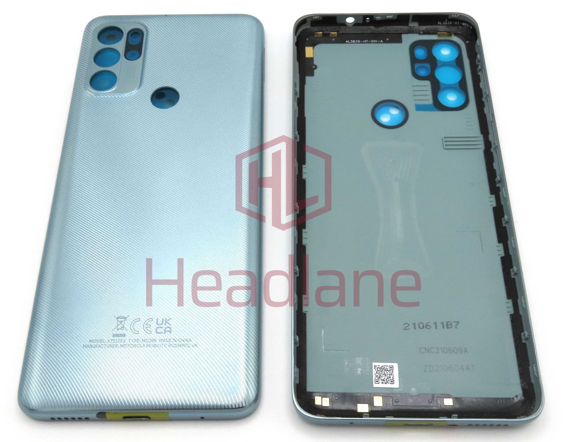 Motorola XT2133 Moto G60S Back / Battery Cover - Silver - 5S58C19414 - Lenovo / Motorola Replacement Part