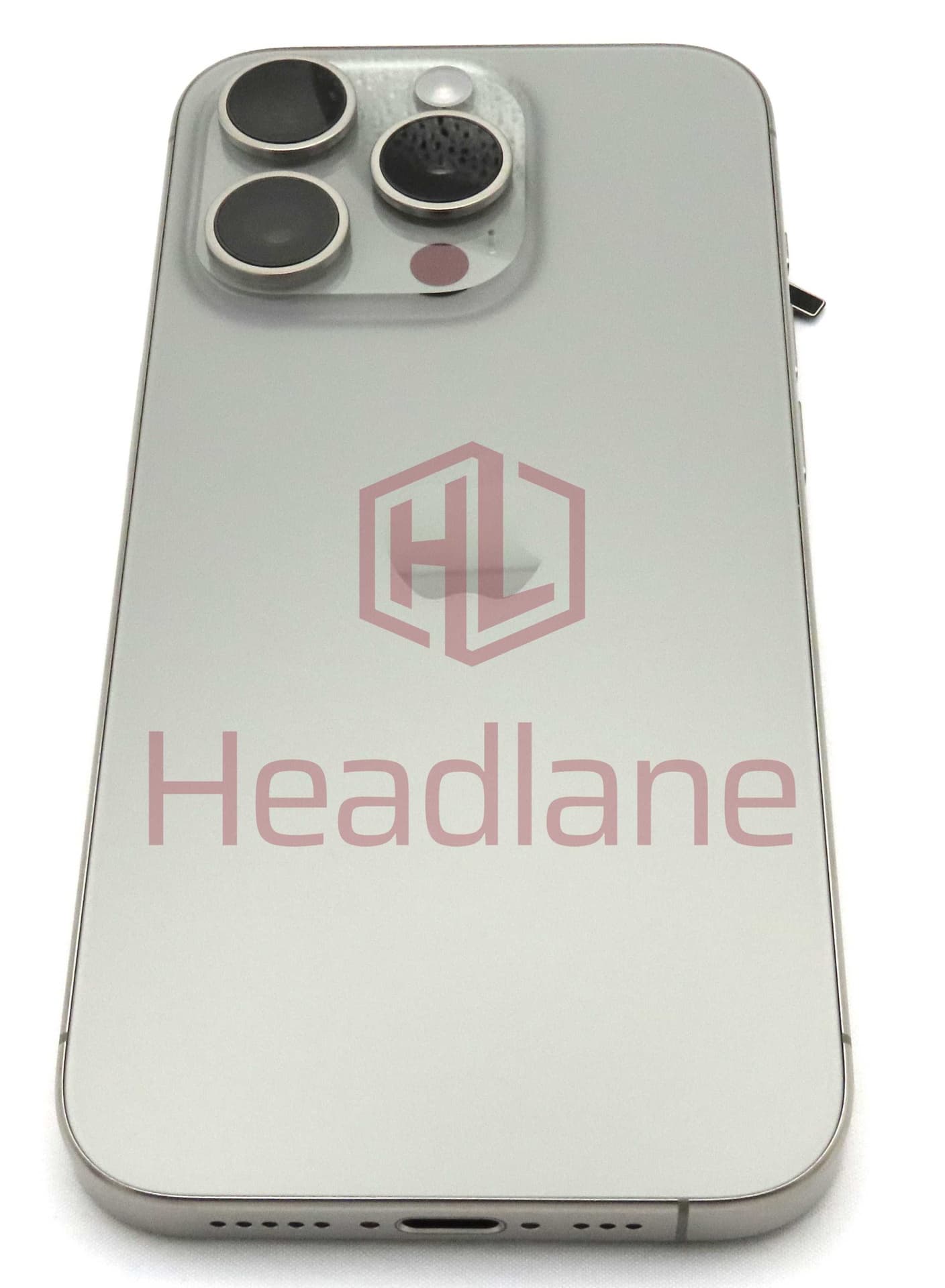 iPhone 15 Pro Back / Battery Cover + Small Parts - Natural Titanium (Pulled - Grade A) - IP15PRBH-NT-A - Unknown Replacement Part