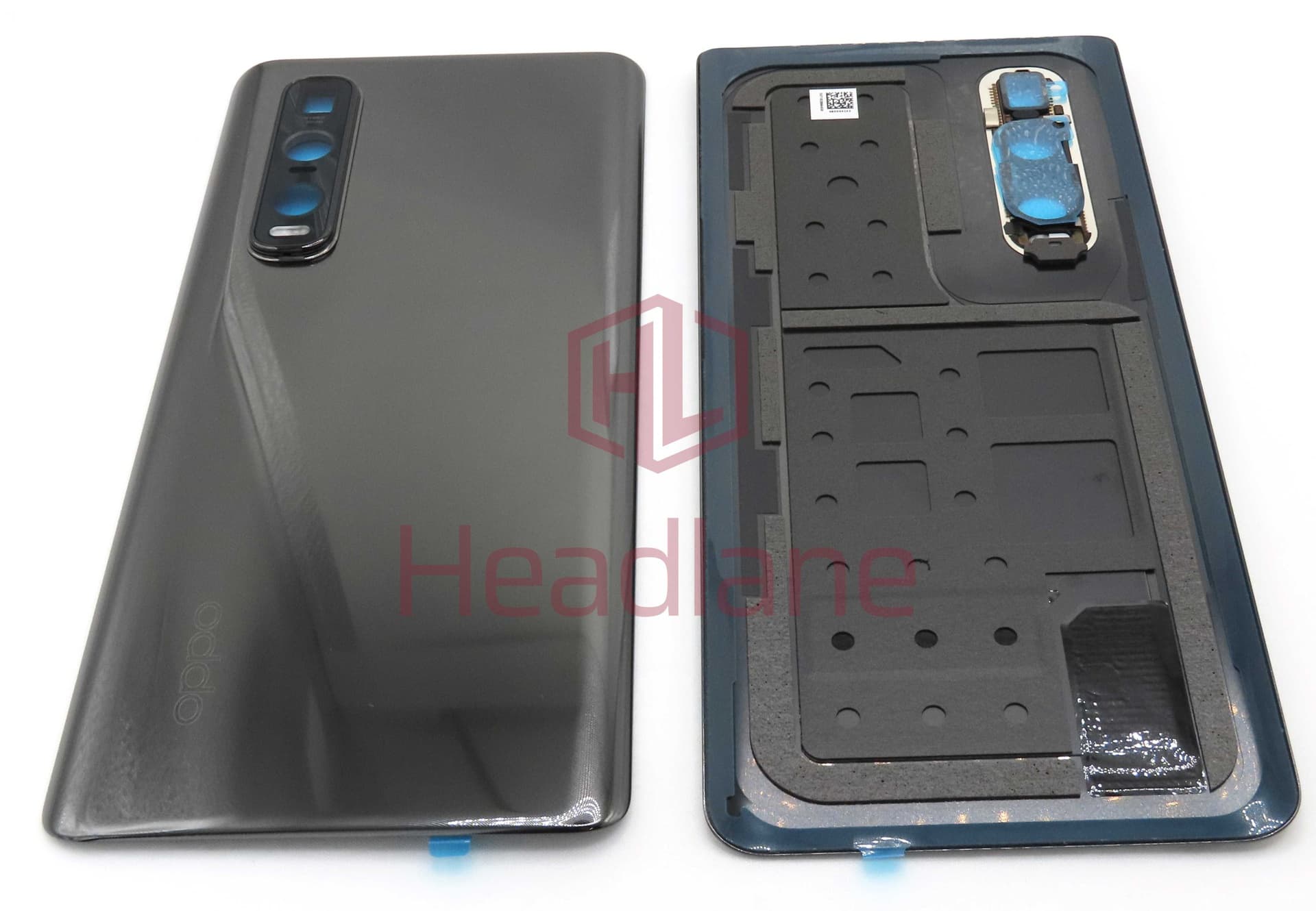 Oppo CPH2025 Find X2 Pro Back / Battery Cover - Black - 4903804 - Oppo Replacement Part