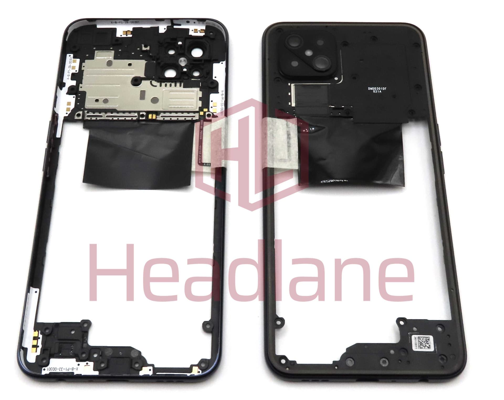 Oppo CPH2065 Reno4 Z 5G Middle Cover / Chassis - Black - 4905454 - Oppo Replacement Part