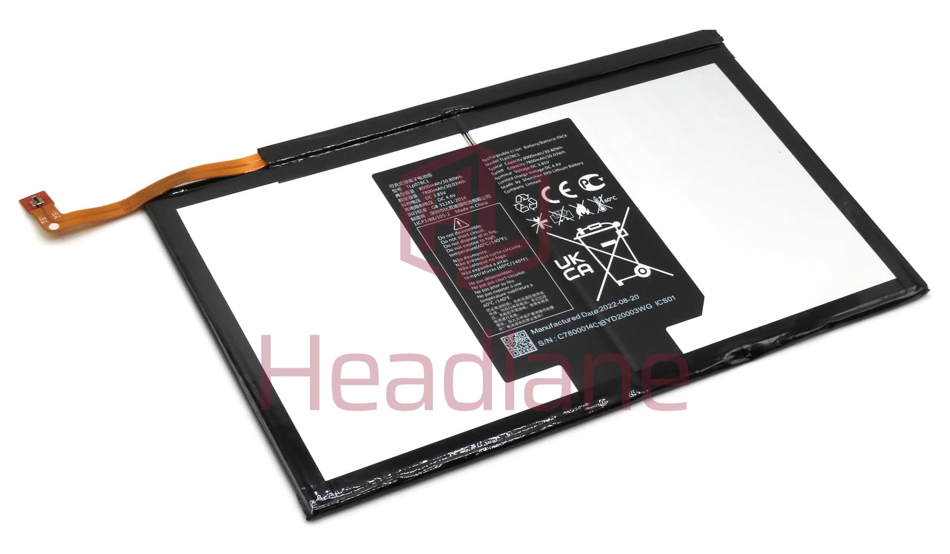 TCL 9160G Tab 10 TLp078C1 8000mAh Internal Battery - CAC7800017C1 - TCL Replacement Part