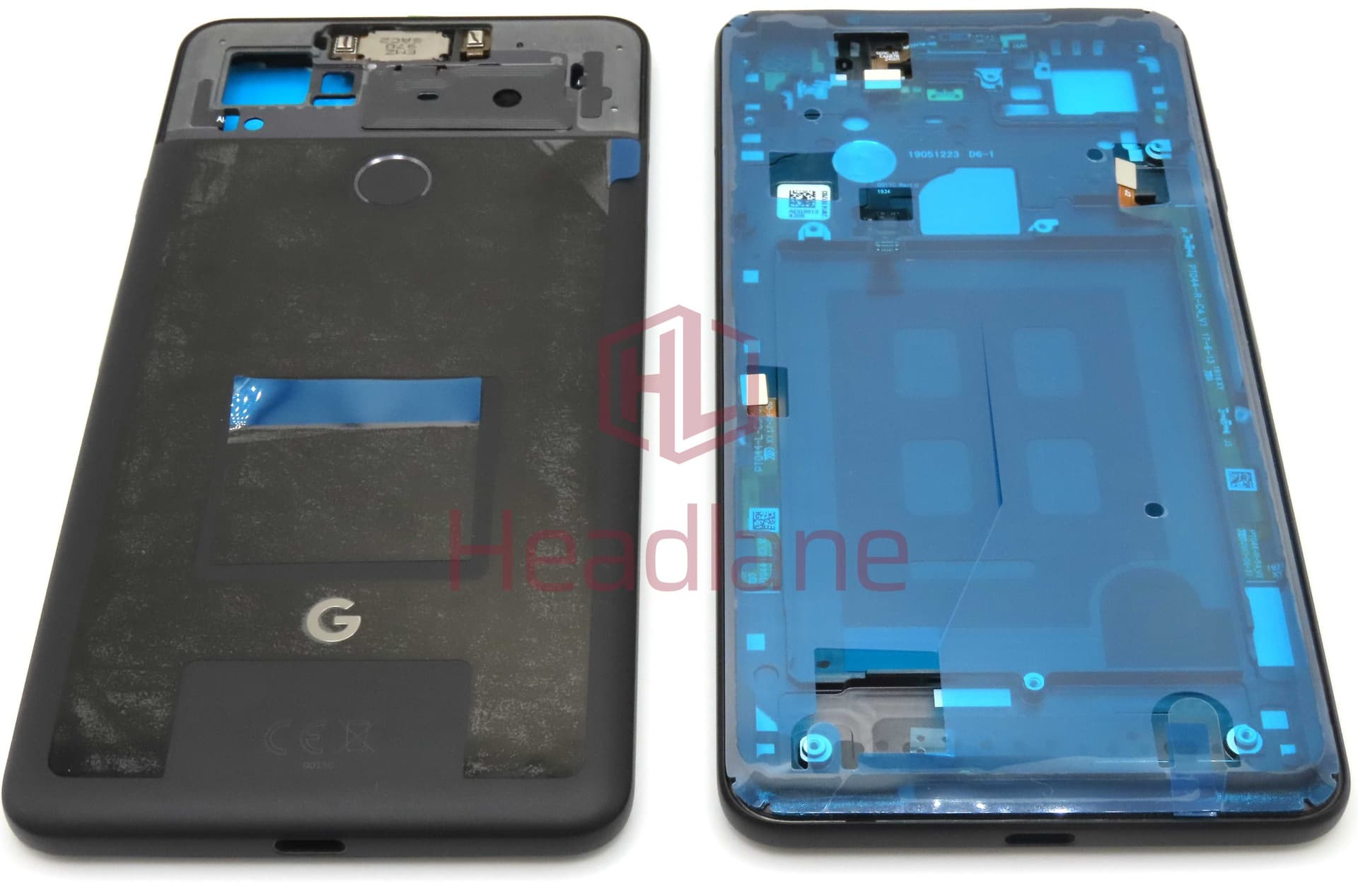 Google Pixel 2 XL Back / Battery Cover - Black - G690-10602-01 - Google Replacement Part