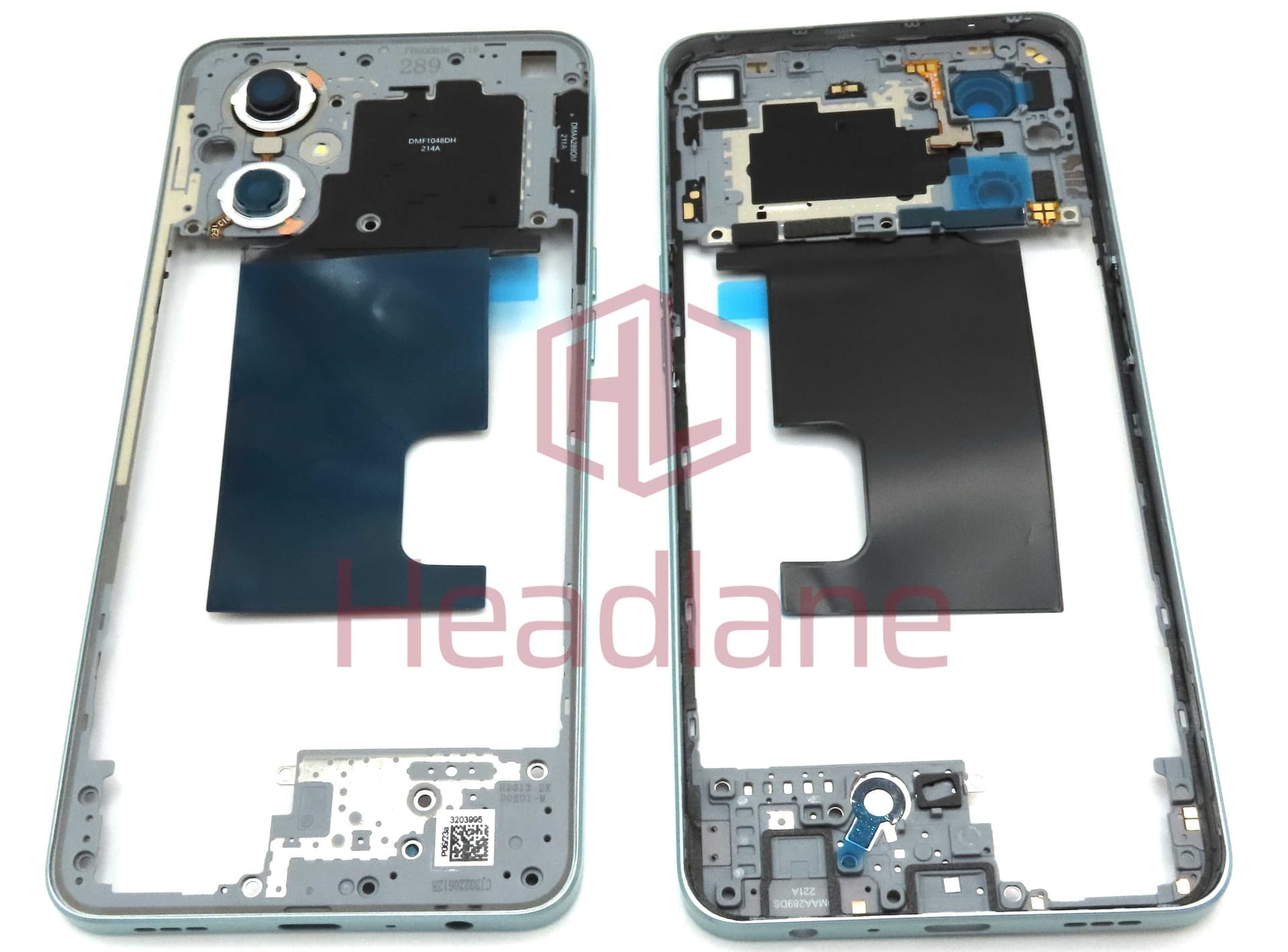 Oppo CPH2341 CPH2455 CPH2343 F21 Pro 5G Reno7 Lite 5G Reno7 Z 5G Reno8 Lite 5G Middle Cover / Chassis - Silver - 4130039 - Oppo Replacement Part