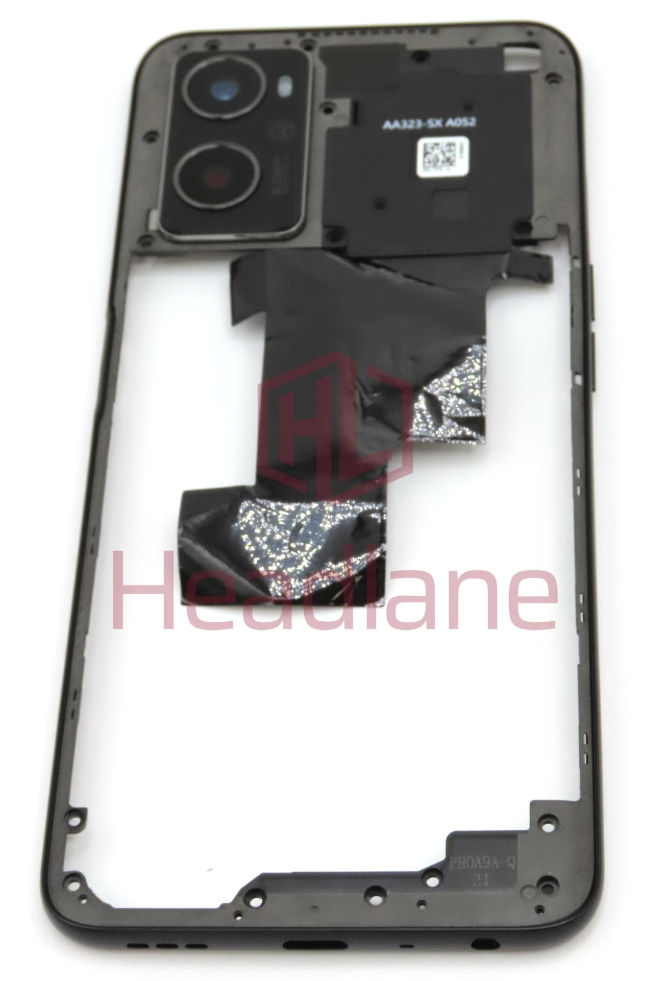 Oppo CPH2333 A96 Middle Cover / Chassis - Black - 4130063 - Oppo Replacement Part