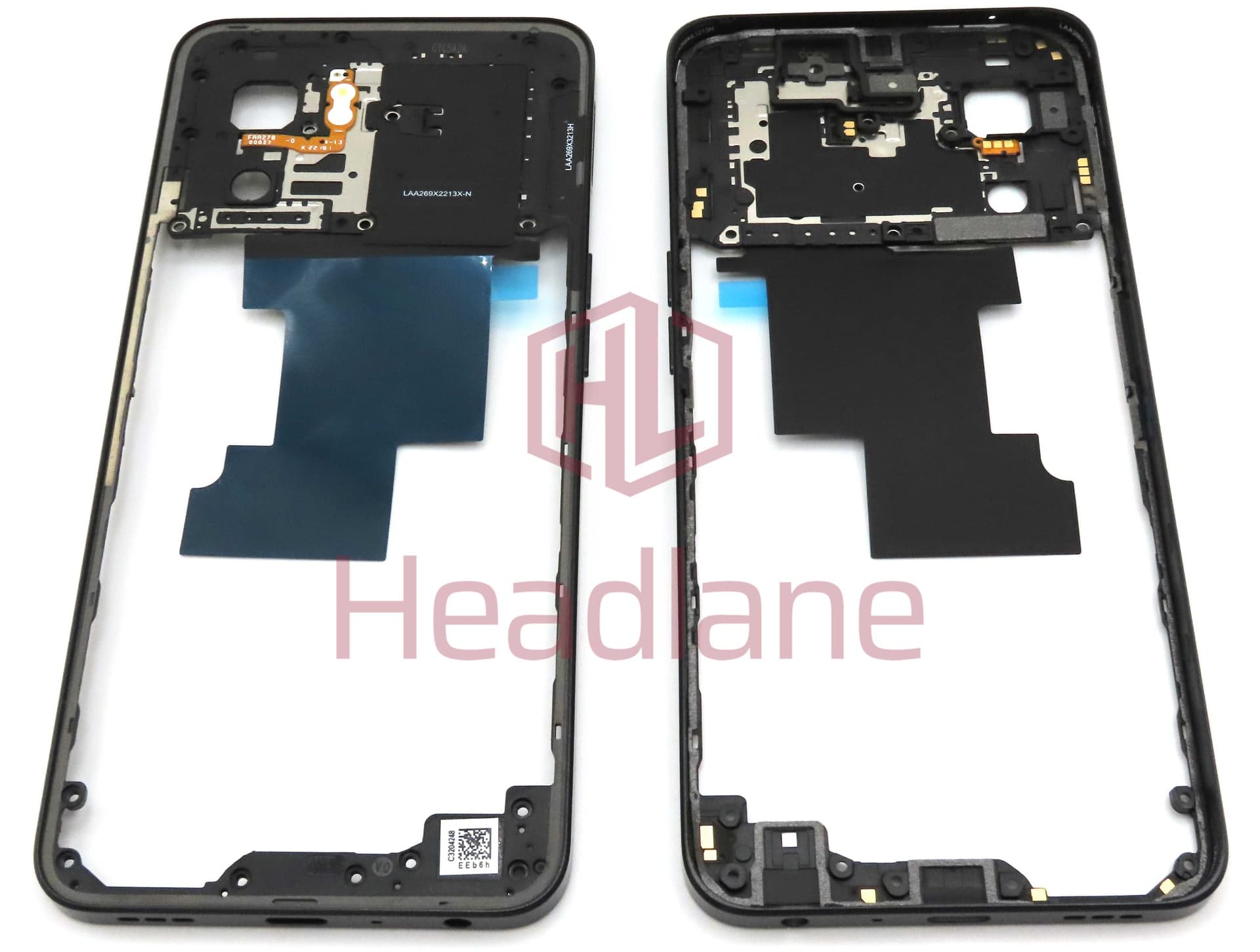 Oppo CPH2339 A77 5G Middle Cover / Chassis - Black - 4130235 - Oppo Replacement Part