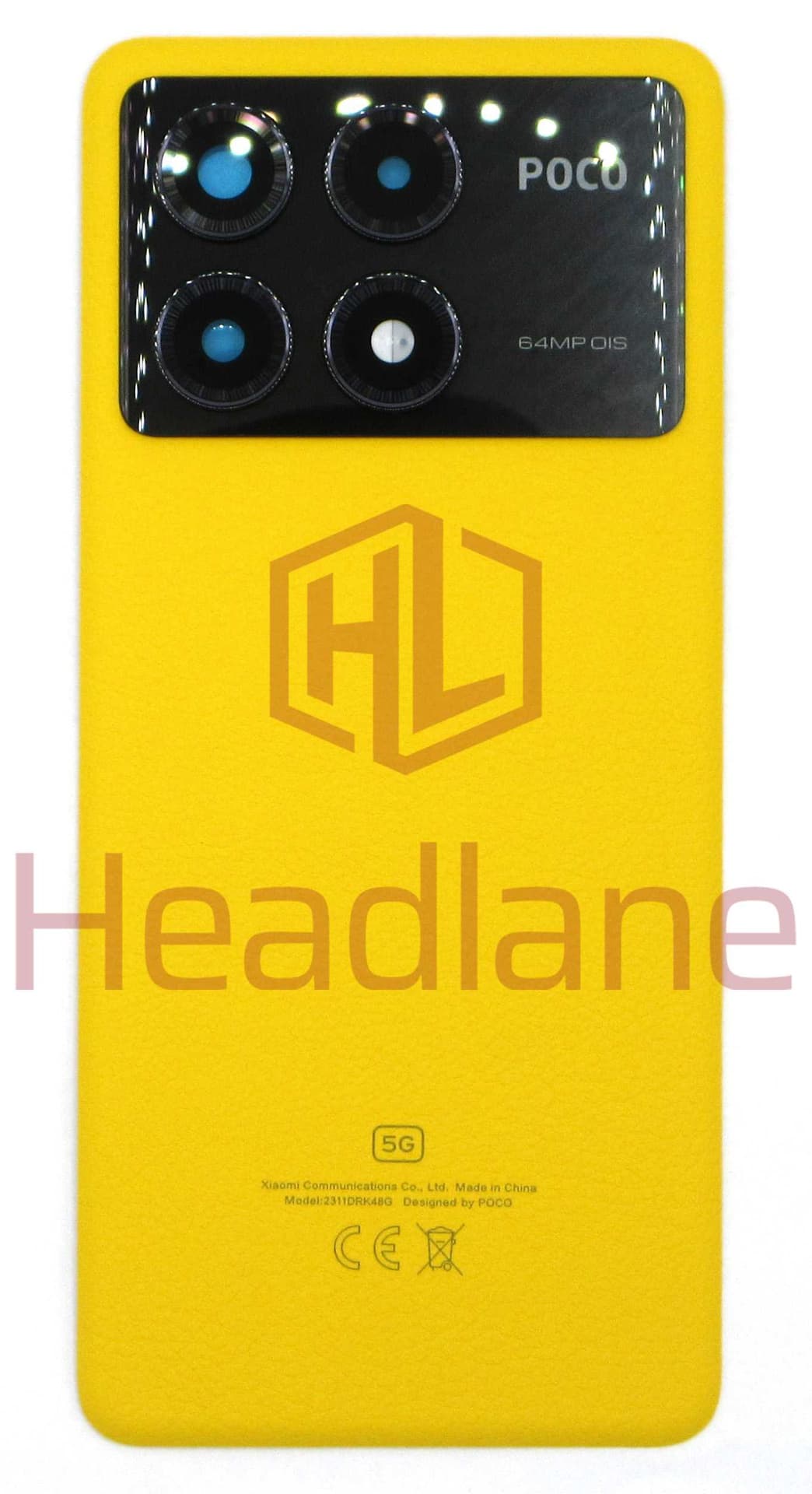 Xiaomi Poco X6 Pro 5G Back / Battery Cover - Yellow - 560017N11A00
