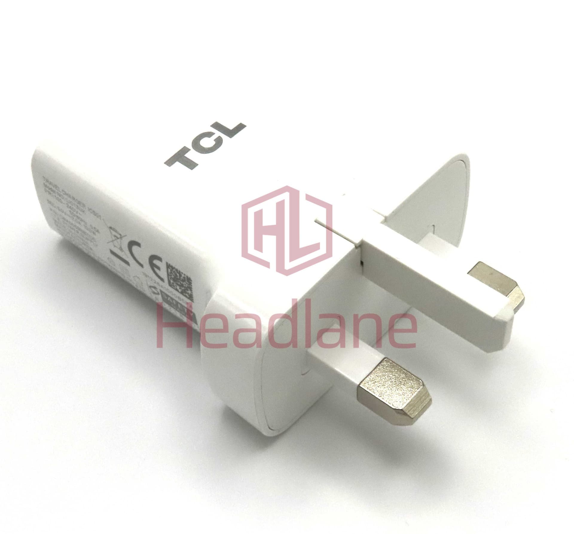 TCL ICS01 UC13UK 10W 5V 2A USB-A Charger Head - White (UK 3 Pin) - CBA0059BBTC5 - TCL Replacement Part